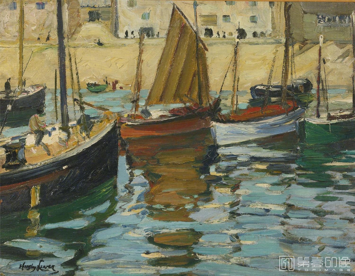 油画-[美国]理查德德·海利·利弗 (Richard Hayley Lever)作品-ST. IVES, CORNWALL, ENGLAND