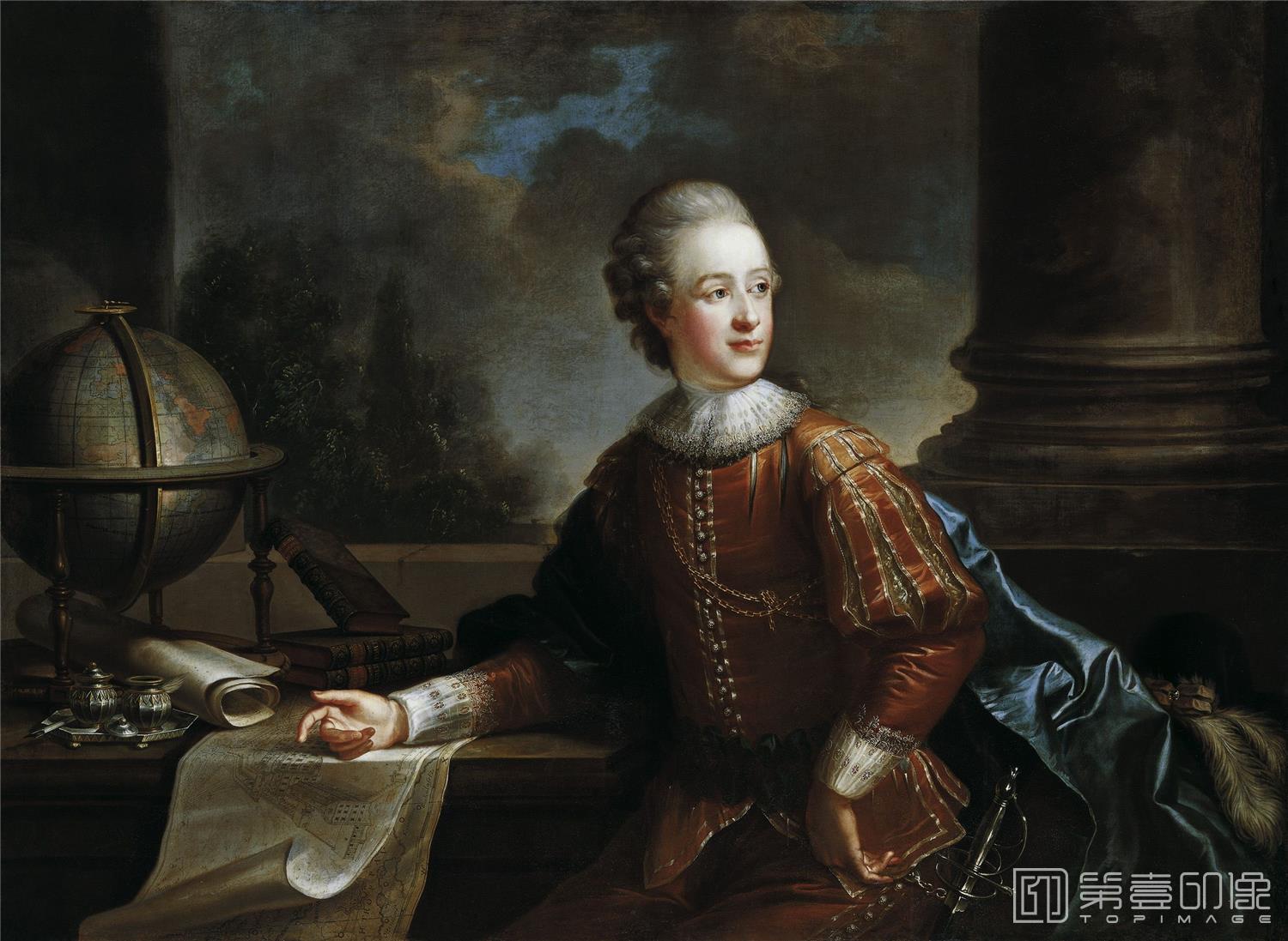 油画-列支敦士登皇家美术馆-Friedrich Oelenhainz-Portrait of the Future Prince Alois I von Liechten
