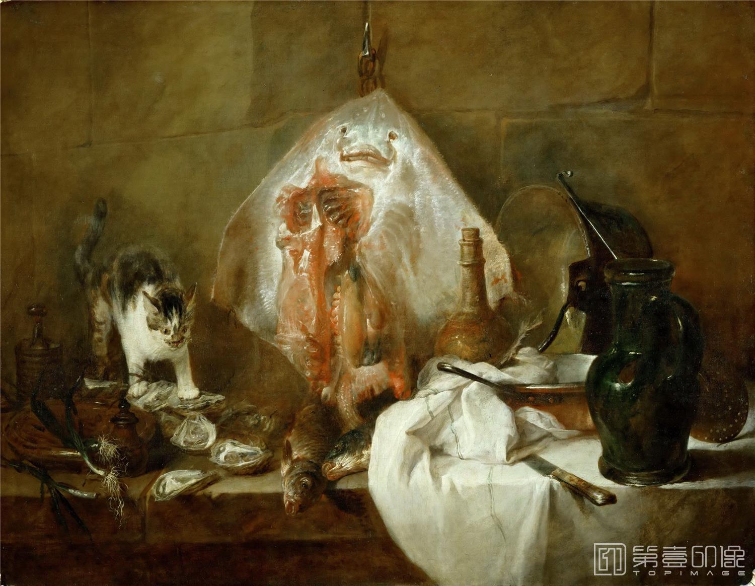 油画-卢浮宫-CHARDIN, Jean-Baptiste-Simon -b. 1699, Paris, d. 1779, Paris)