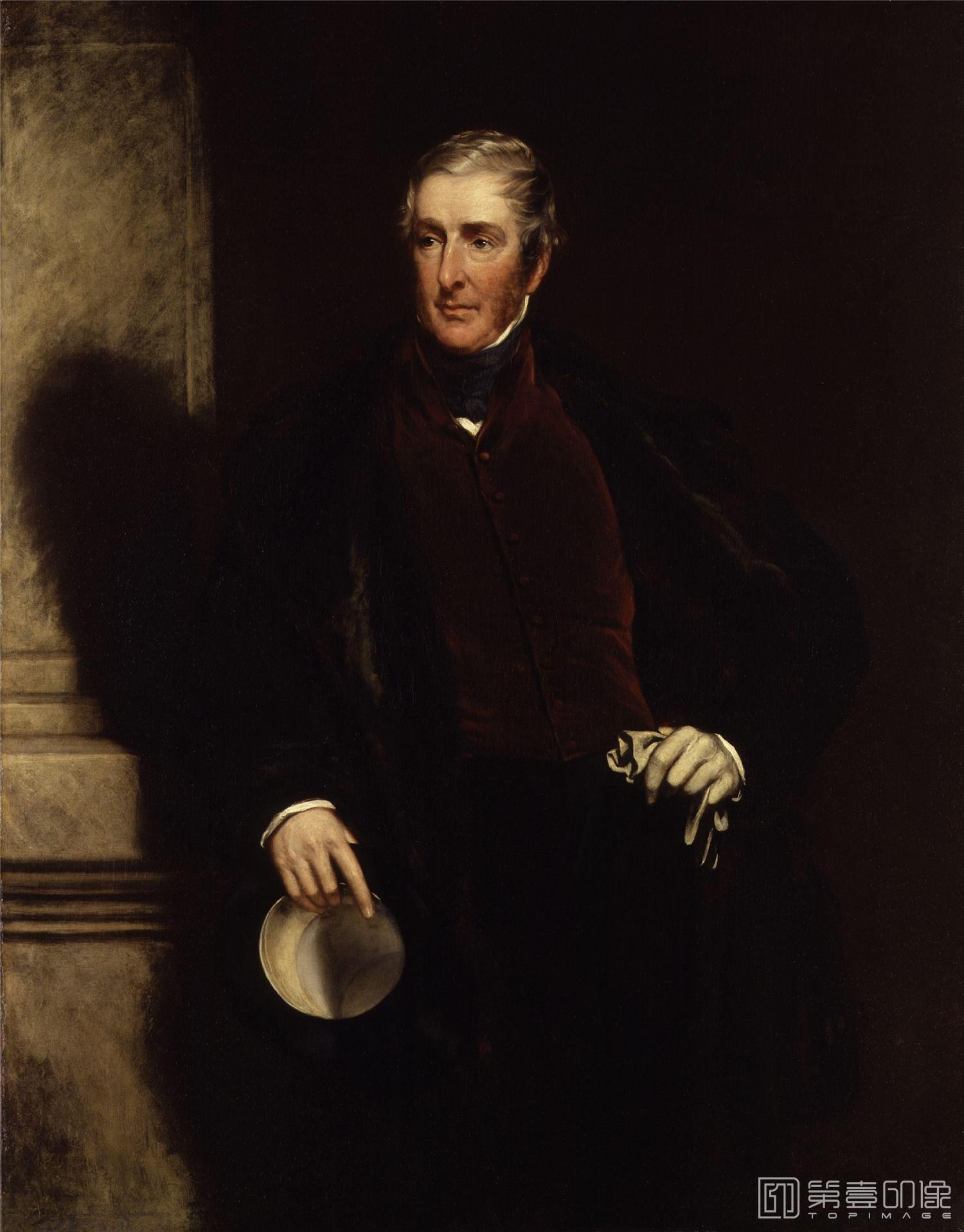 油画-国家肖像艺术博物馆-Frederick James Lamb, 3rd Viscount Melbourne by John Partridge