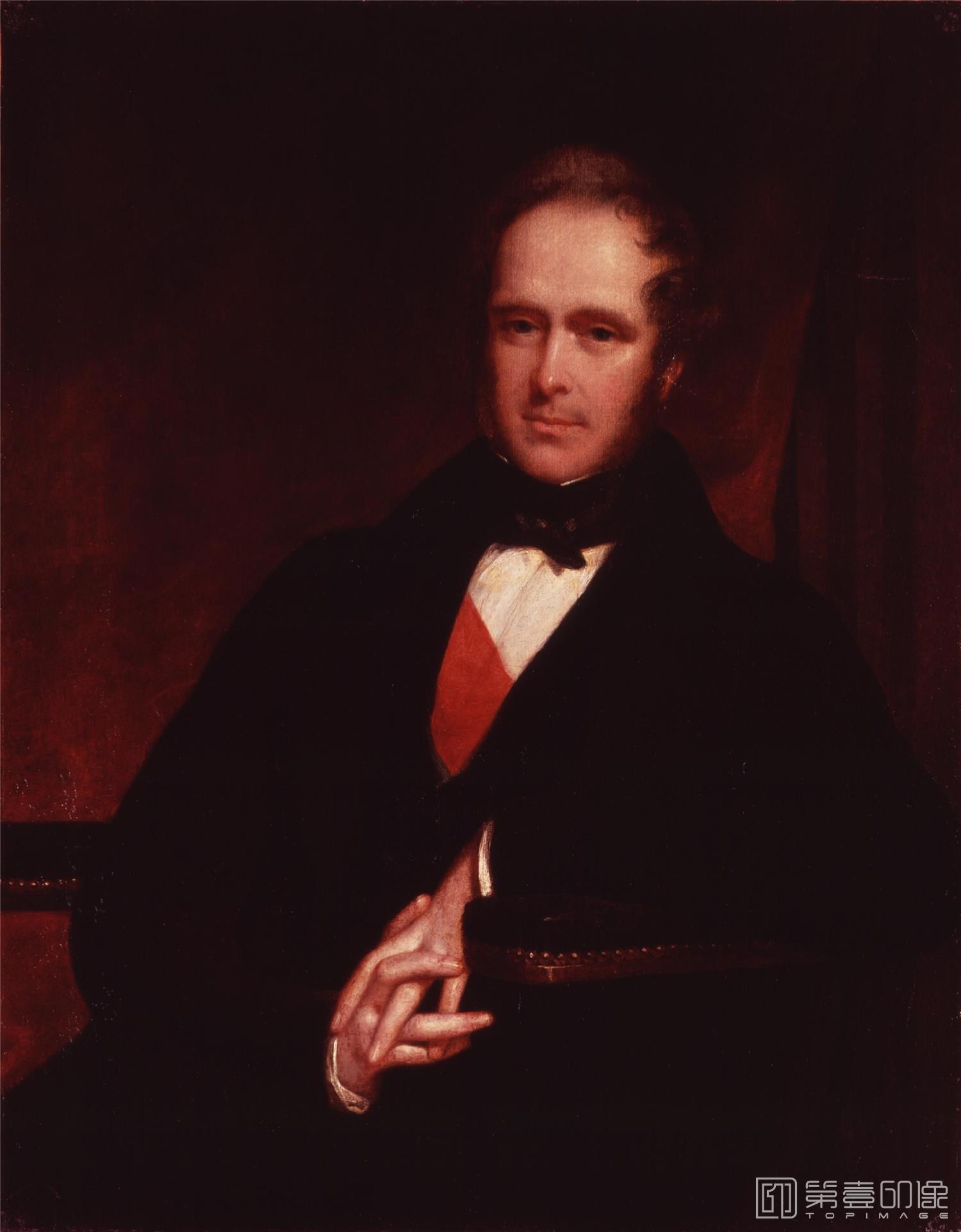 油画-国家肖像艺术博物馆-Henry John Temple, 3rd Viscount Palmerston by John Partridge