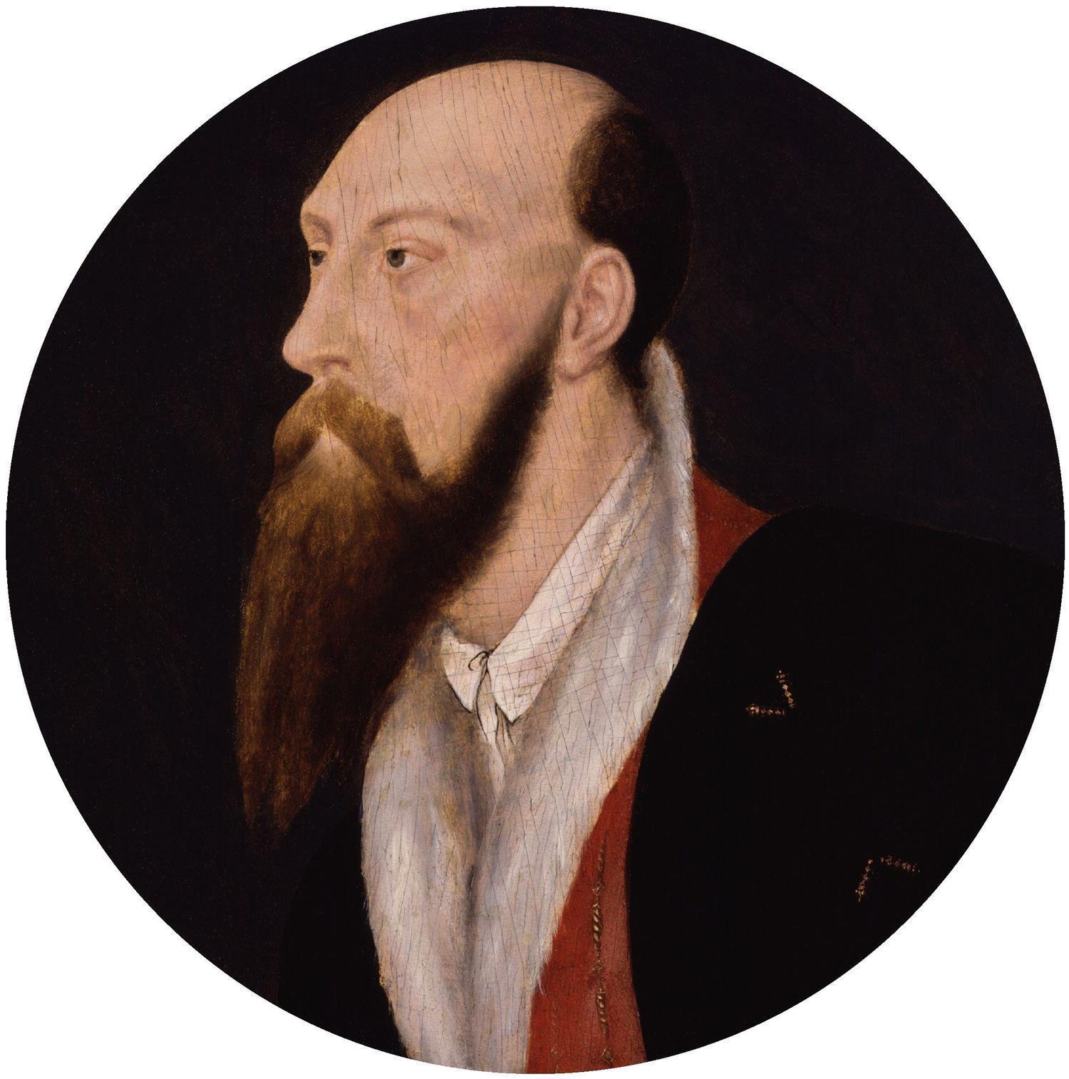 油画-国家肖像艺术博物馆-Sir Thomas Wyatt by Hans Holbein the Younger