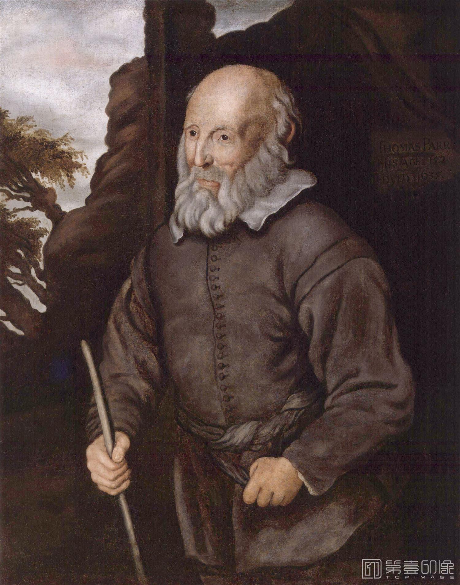 油画-国家肖像艺术博物馆-Thomas Parr from NPG