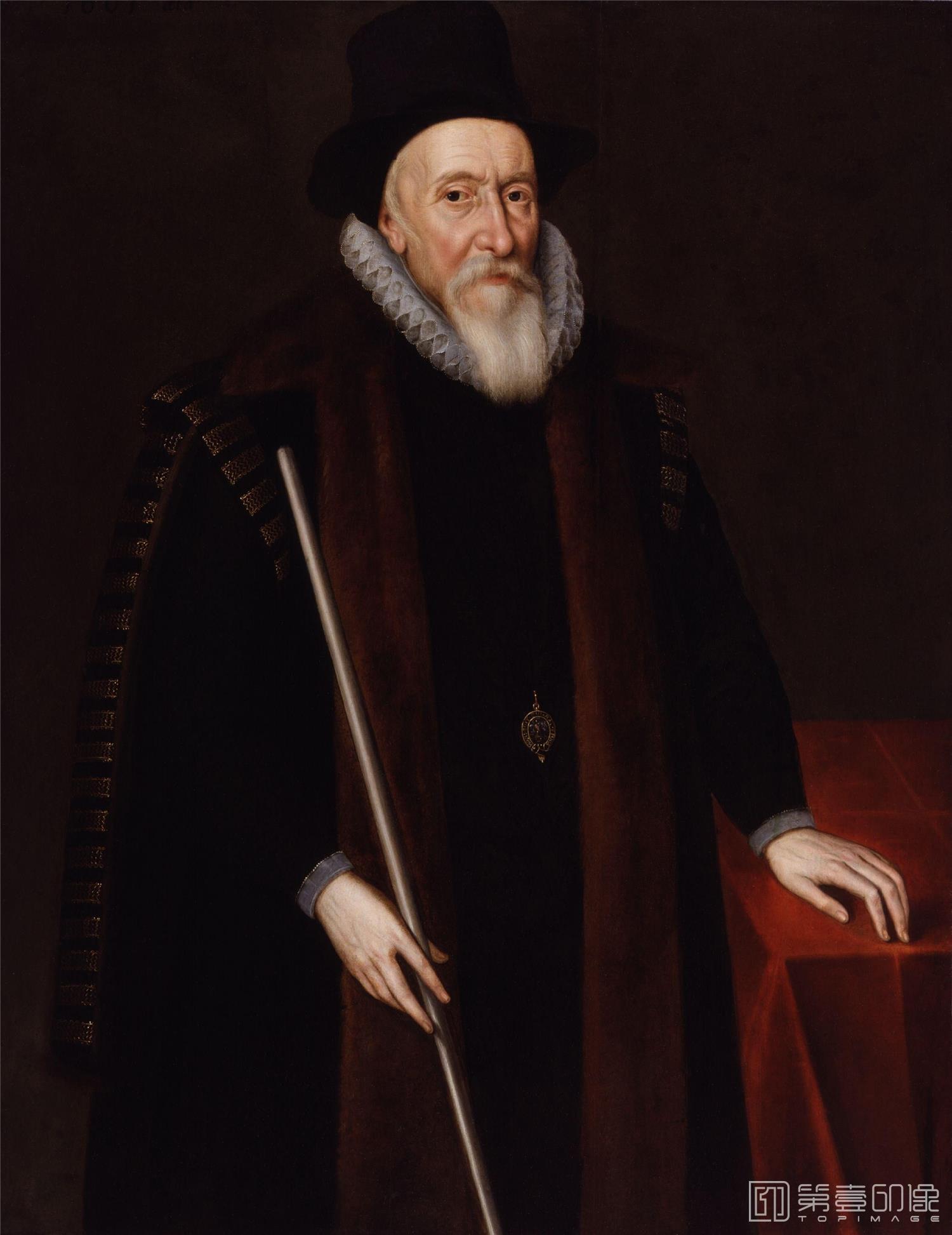 油画-国家肖像艺术博物馆-Thomas Sackville, 1st Earl of Dorset by John De Critz the Elder