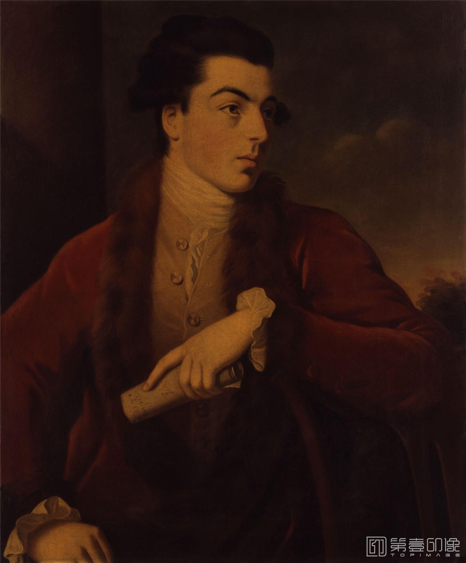 油画-国家肖像艺术博物馆-Unknown man, formerly known as Gabriel Piozzi from NPG