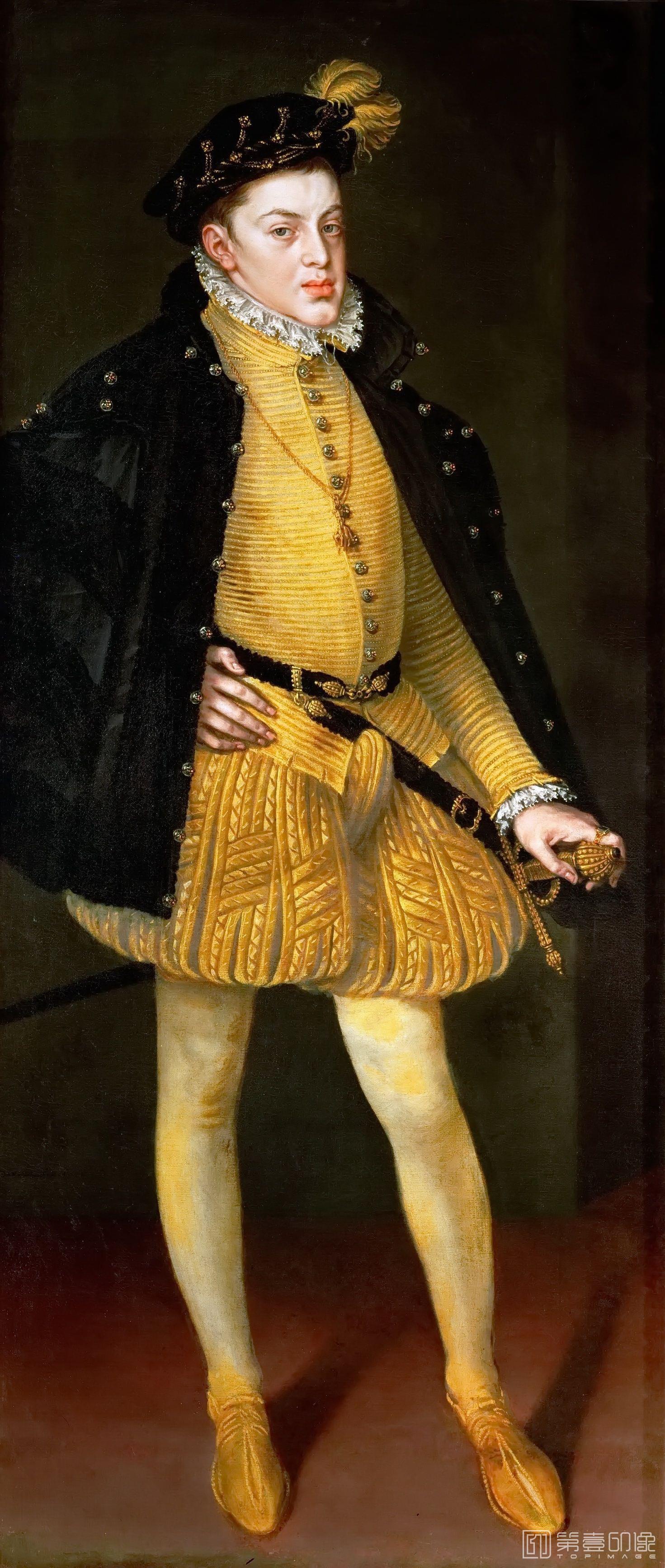 油画-奥地利维也纳艺术史博物馆-Alonso Sánchez Coello (c. 1531-1588)-Infante Don Carlos
