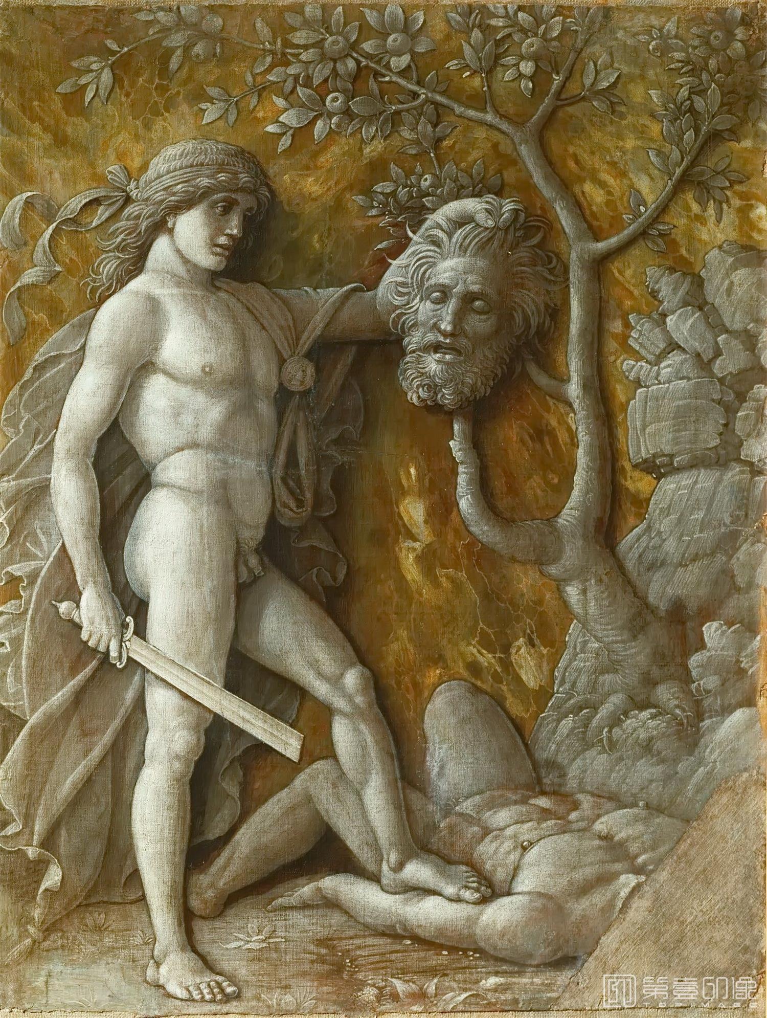 油画-奥地利维也纳艺术史博物馆-Andrea Mantegna-David with the head of Goliath