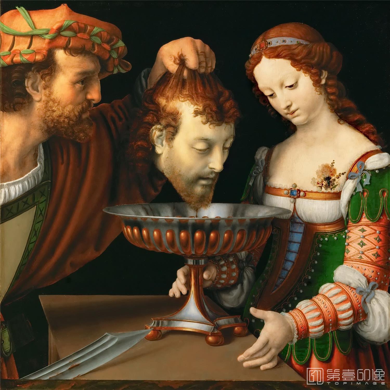 油画-奥地利维也纳艺术史博物馆-Andrea Solario-Salome with the Head of Saint John the Baptist
