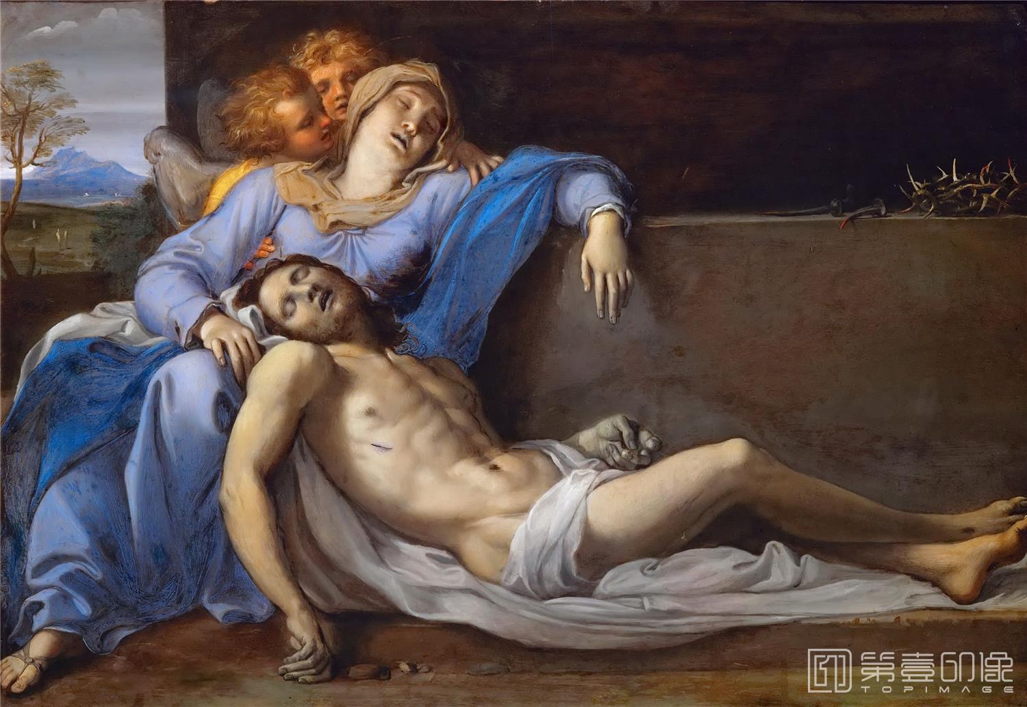 油画-奥地利维也纳艺术史博物馆-Annibale Carracci (1560-1609)-Pietà