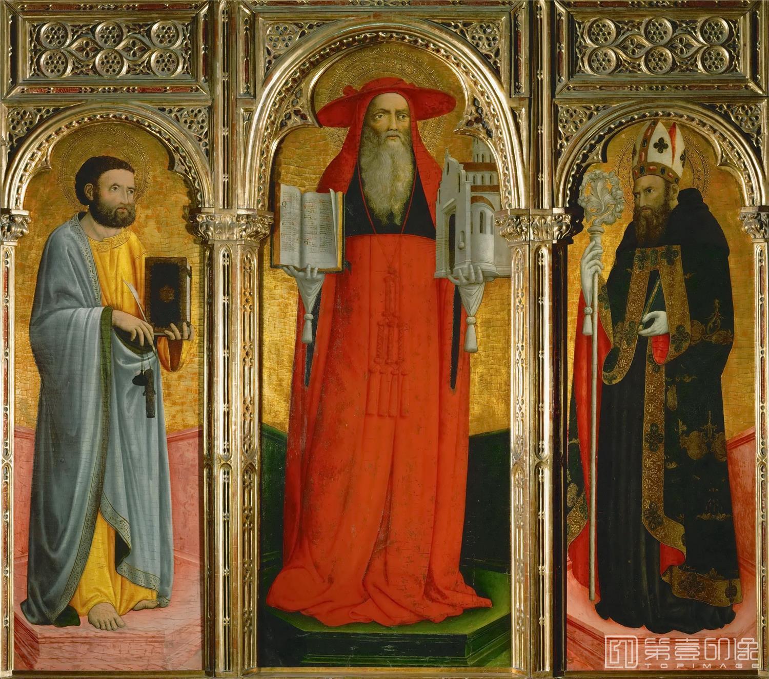 油画-奥地利维也纳艺术史博物馆-Antonio Vivarini-Altar of Saint Jerome