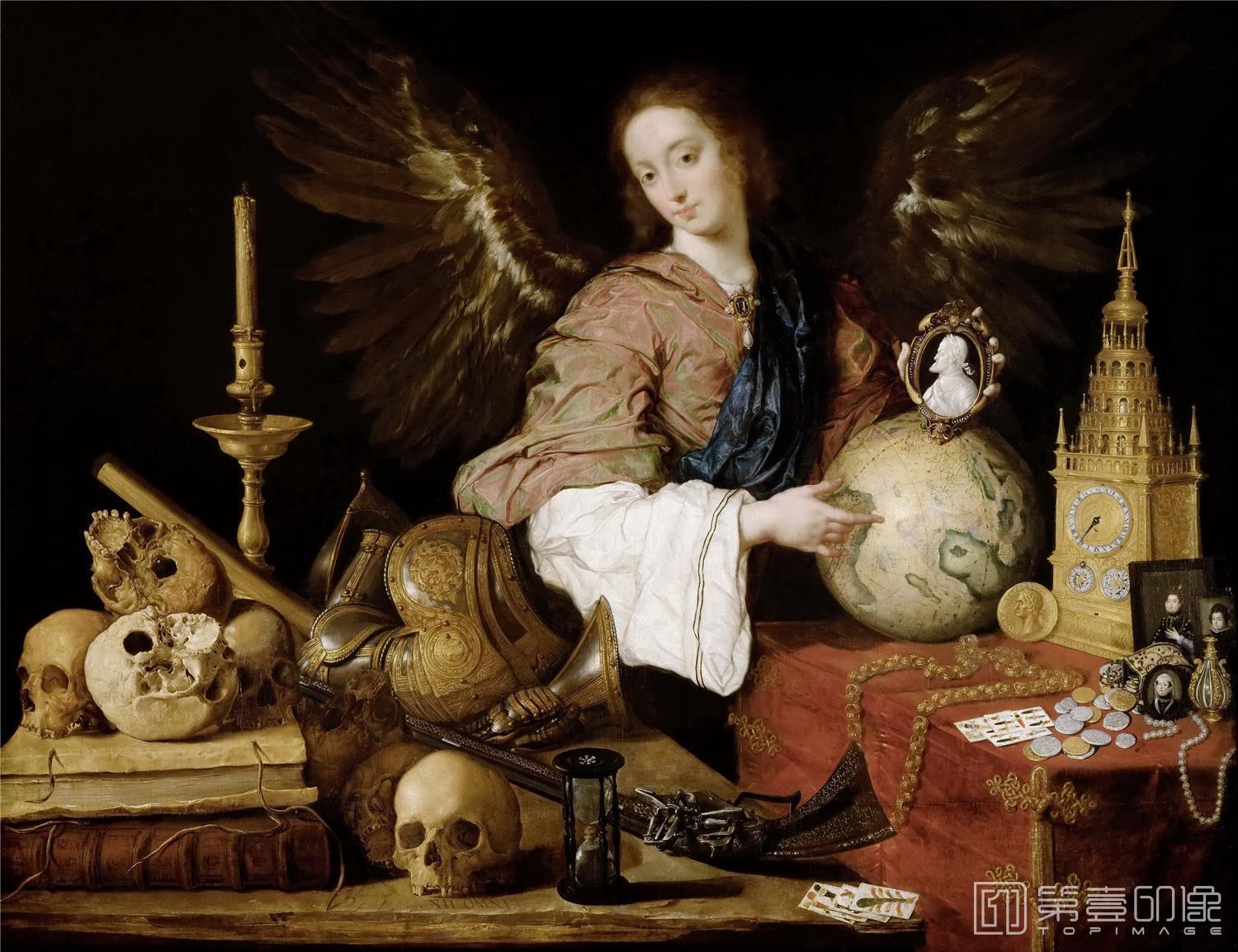 油画-奥地利维也纳艺术史博物馆-Antonio de Pereda-Allegory of Vanity