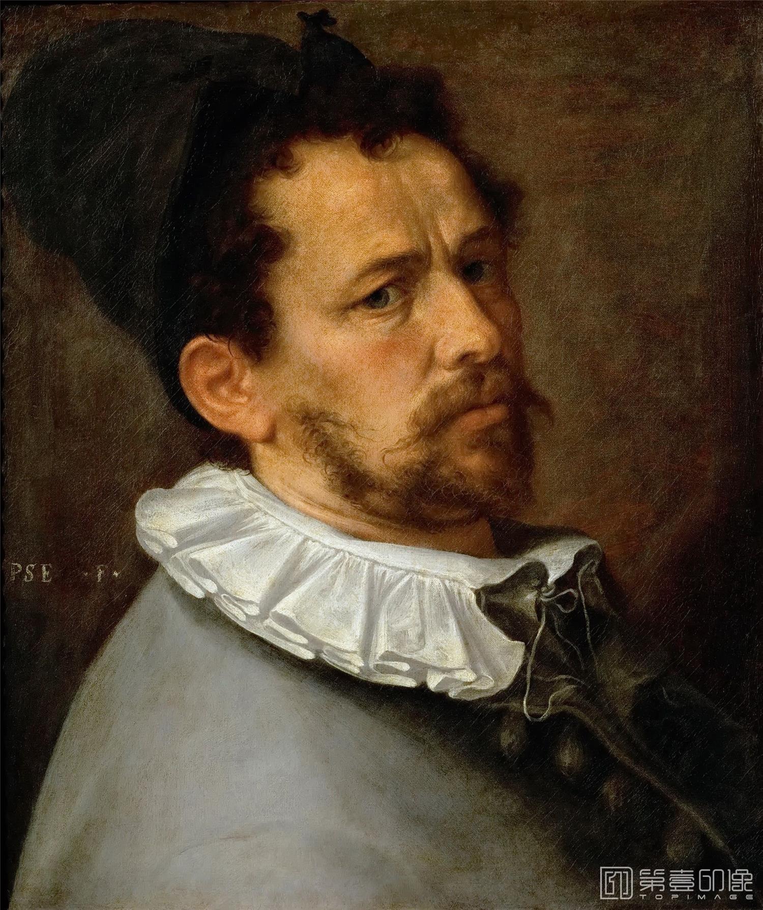 油画-奥地利维也纳艺术史博物馆-Bartholomaeus Spranger-Self-portrait