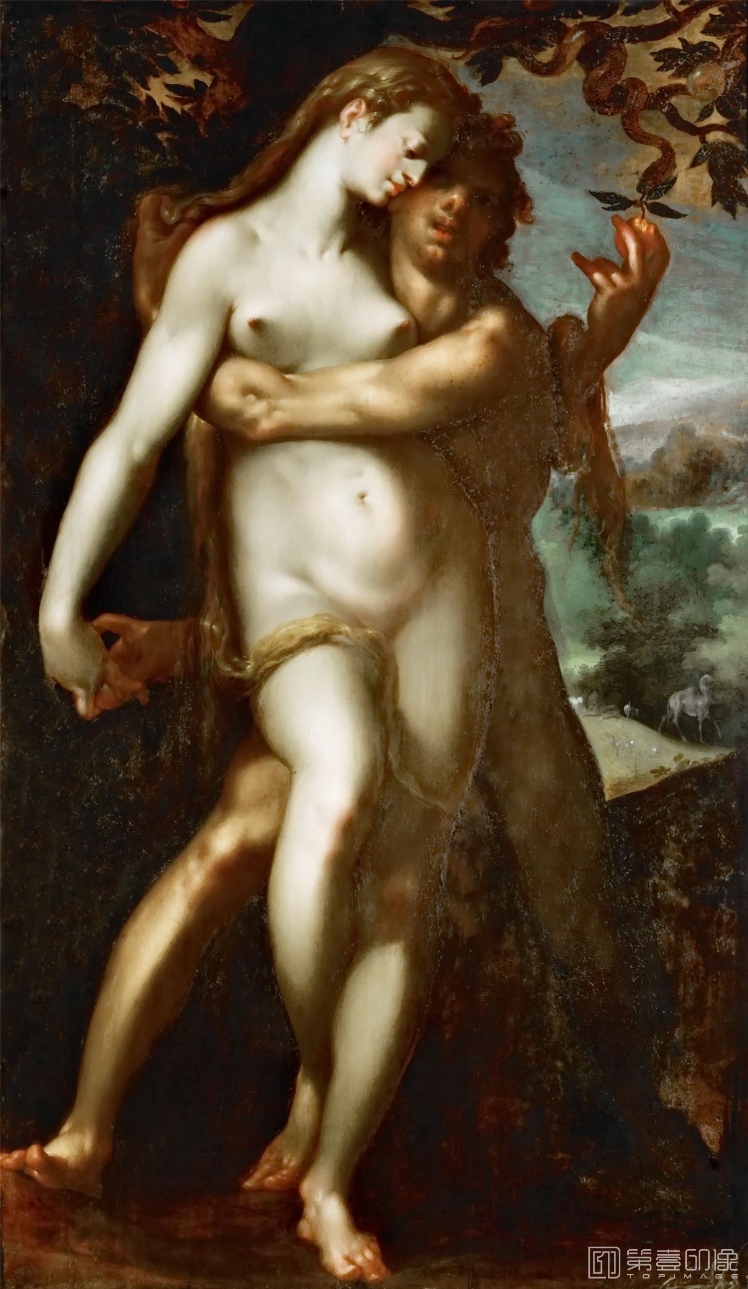 油画-奥地利维也纳艺术史博物馆-Bartholomaeus Spranger-The Fall