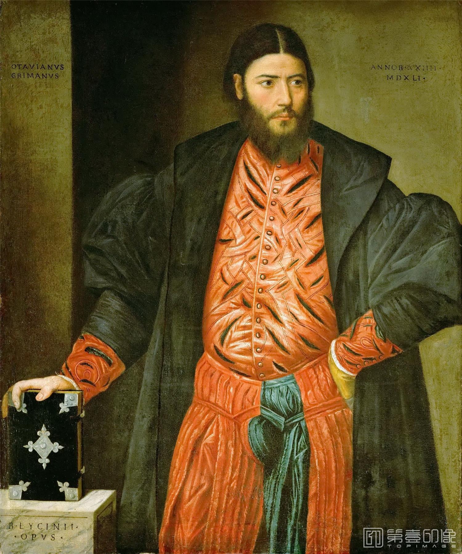 油画-奥地利维也纳艺术史博物馆-Bernardino Licinio-Ottaviano Grimani