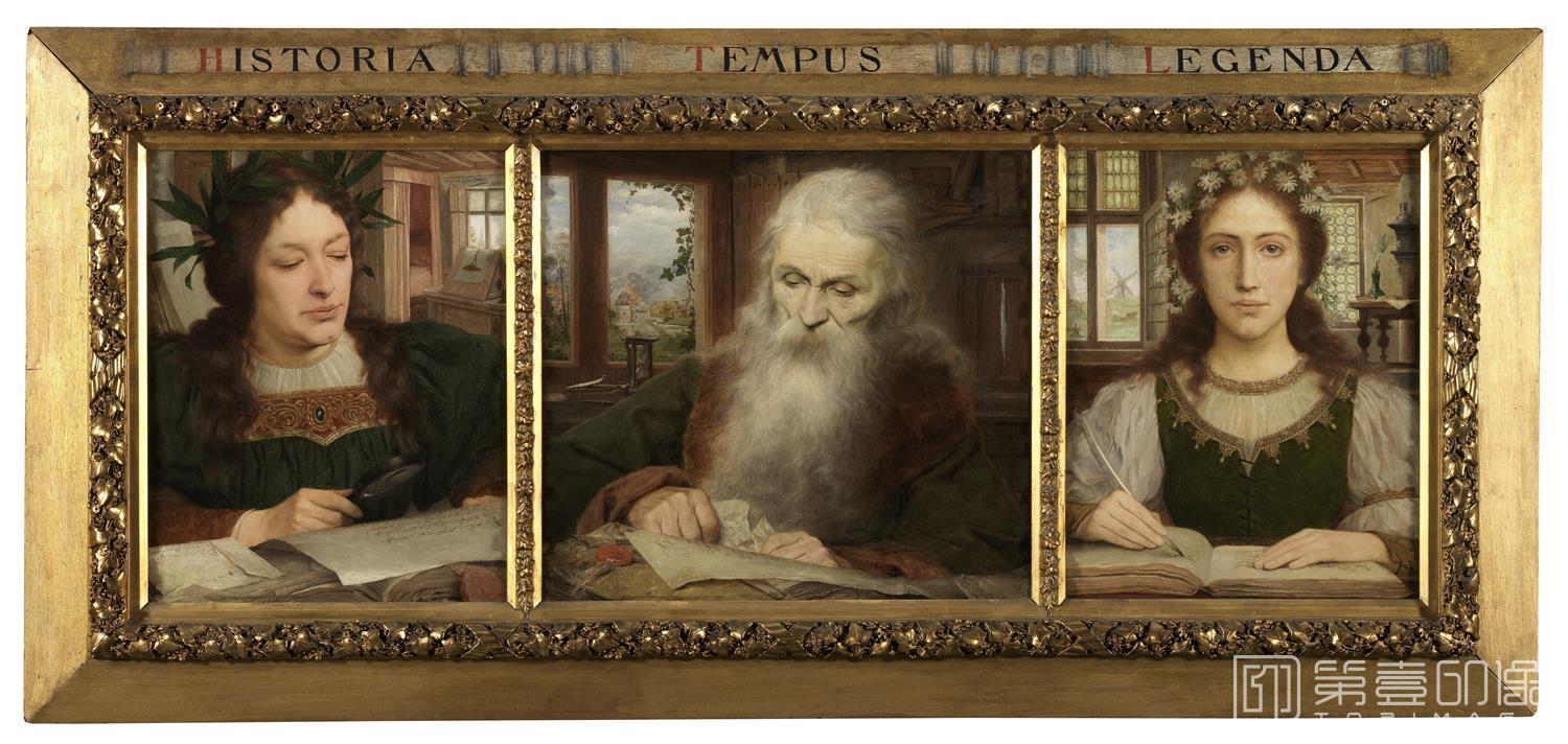 油画-比利时格罗宁格博物馆-Edmond Van Hove-Historia-Tempus-Legenda