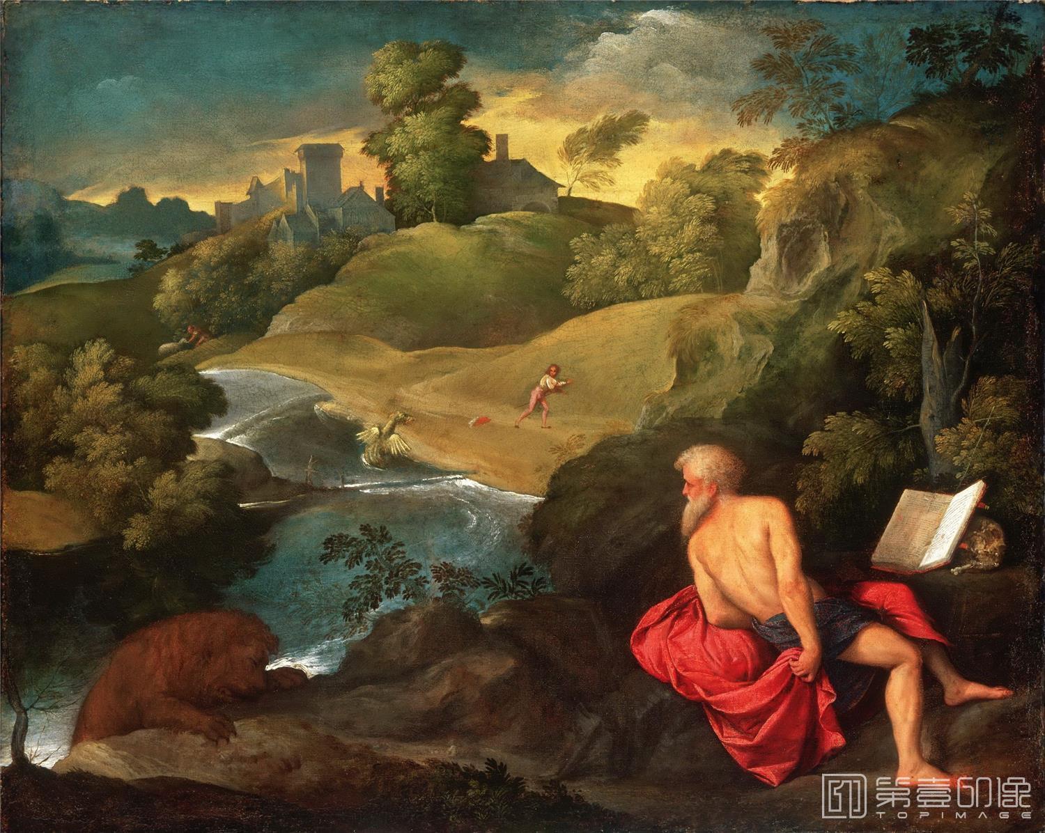 油画-美国费城美术馆-Paris Bordone (Paris Pasqualino), Italian (active Venice), 1500-1571-Saint