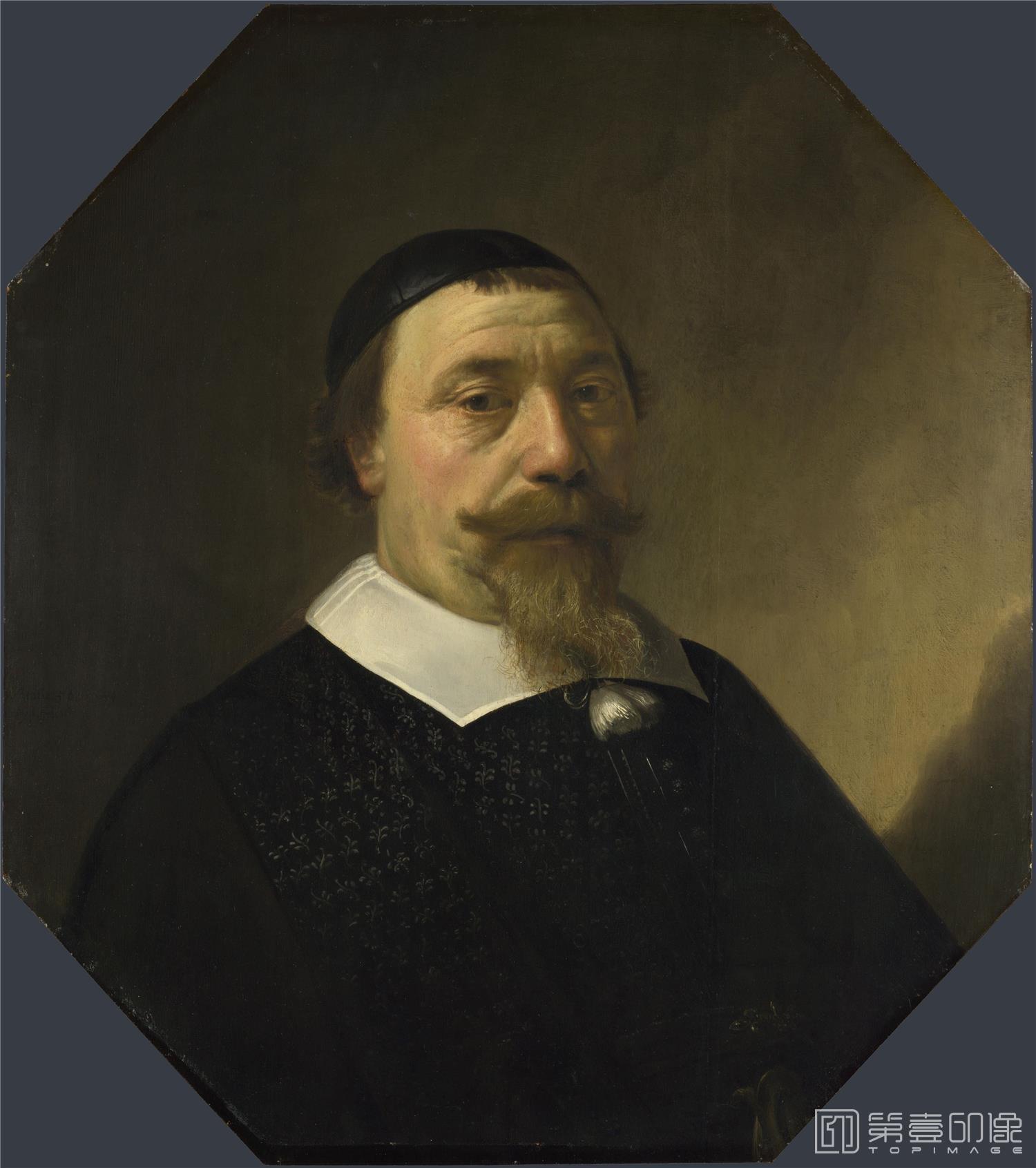 油画-大英博物馆-Aelbert Cuyp-Portrait of a Bearded Man