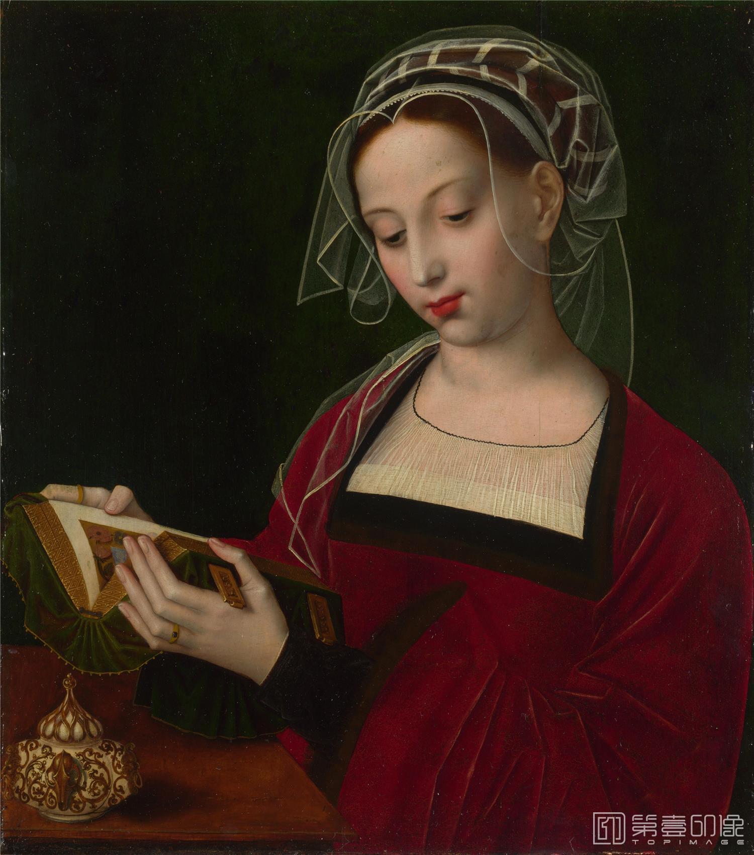 油画-大英博物馆-Ambrosius Benson-The Magdalen Reading