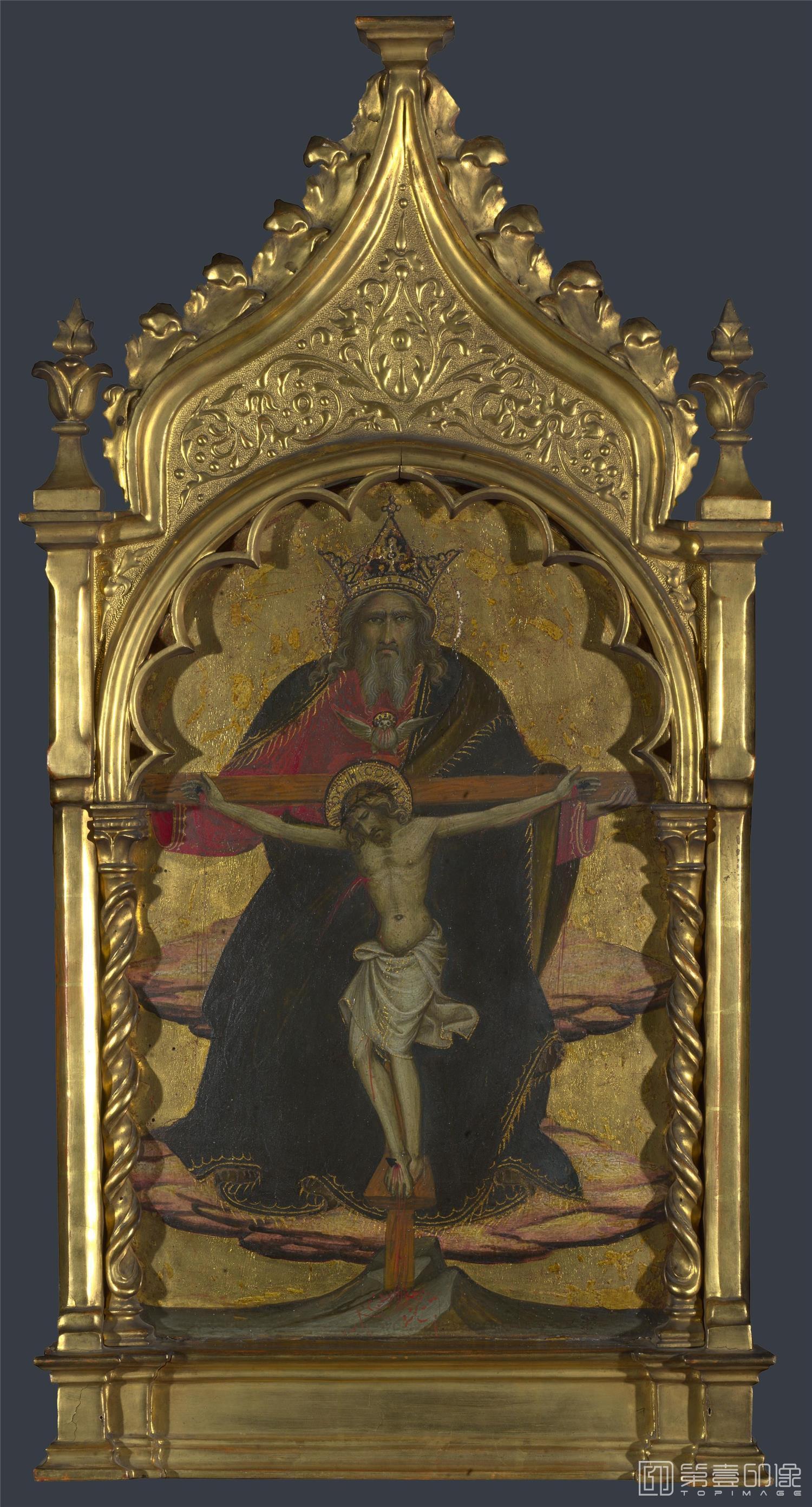油画-大英博物馆-Giovanni dal Ponte-The Trinity-Centre Pinnacle