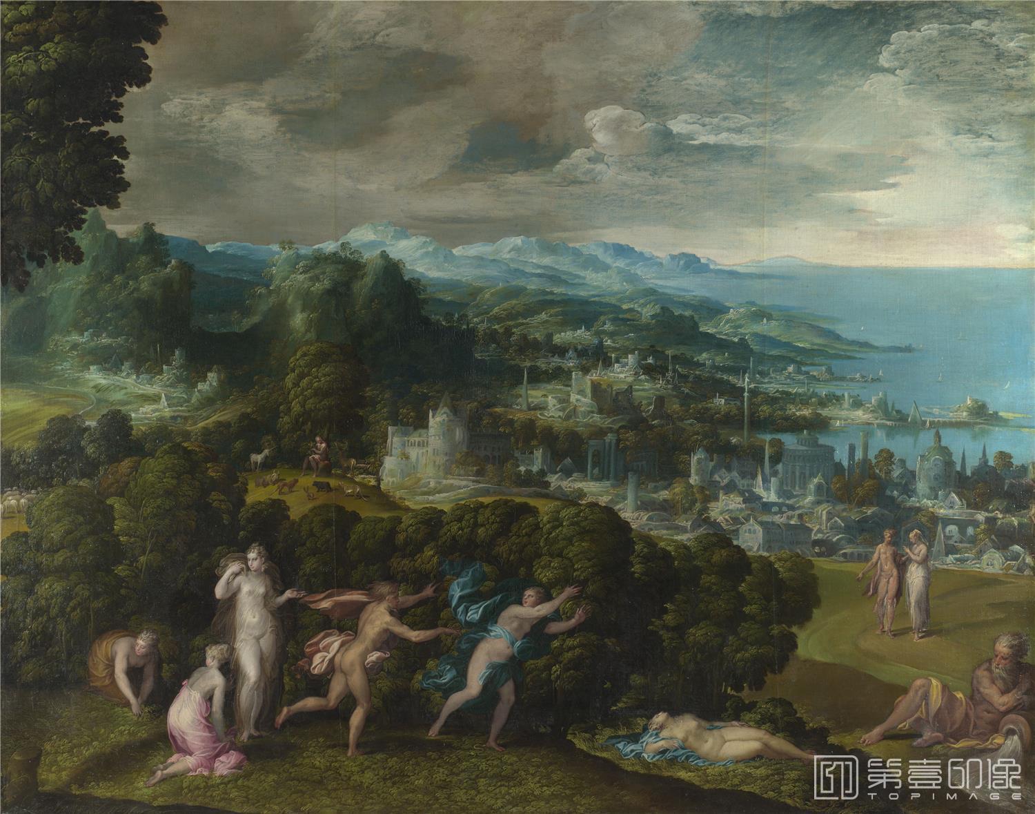 油画-大英博物馆-Niccolò dell'Abate-The Death of Eurydice
