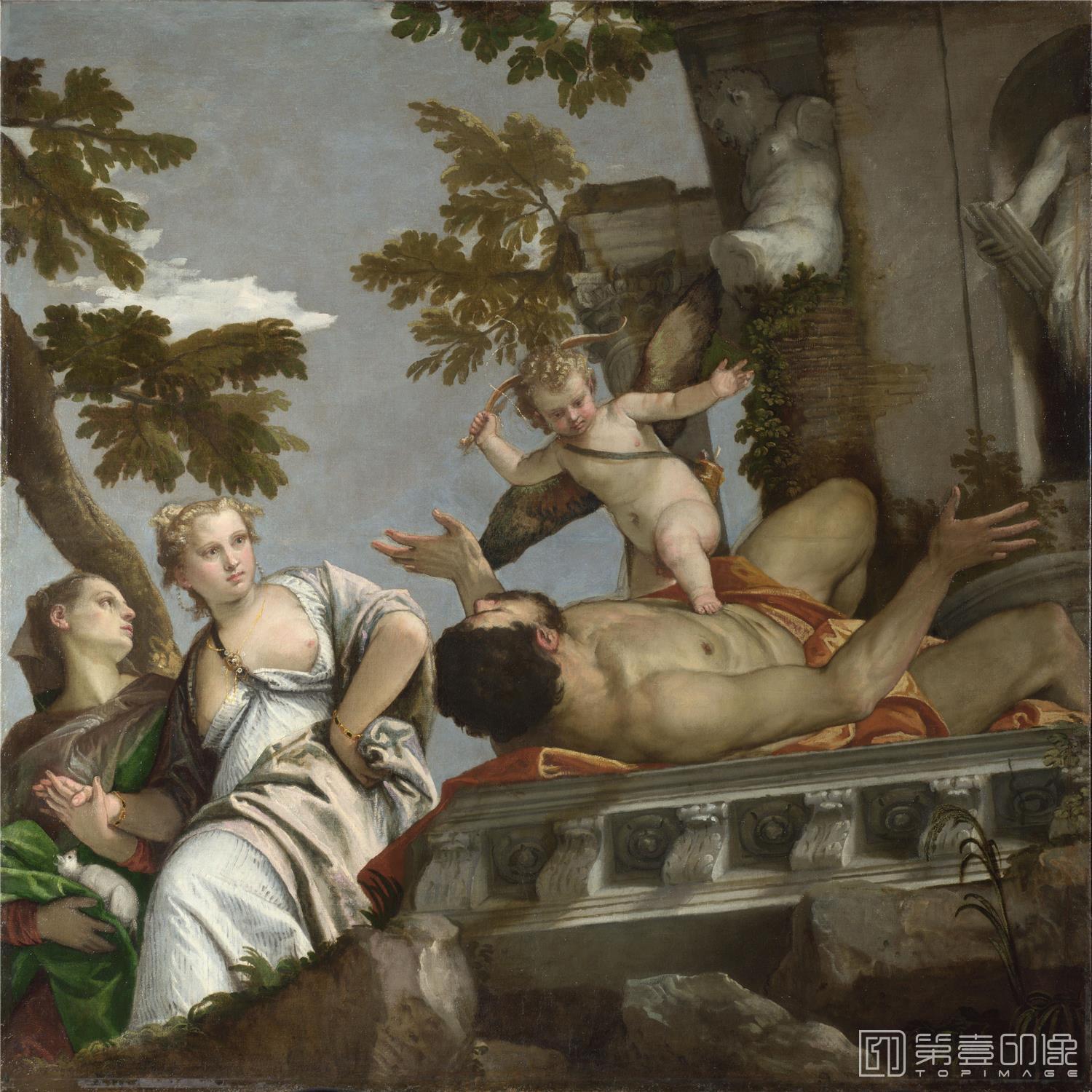 油画-大英博物馆-Paolo Veronese-Scorn