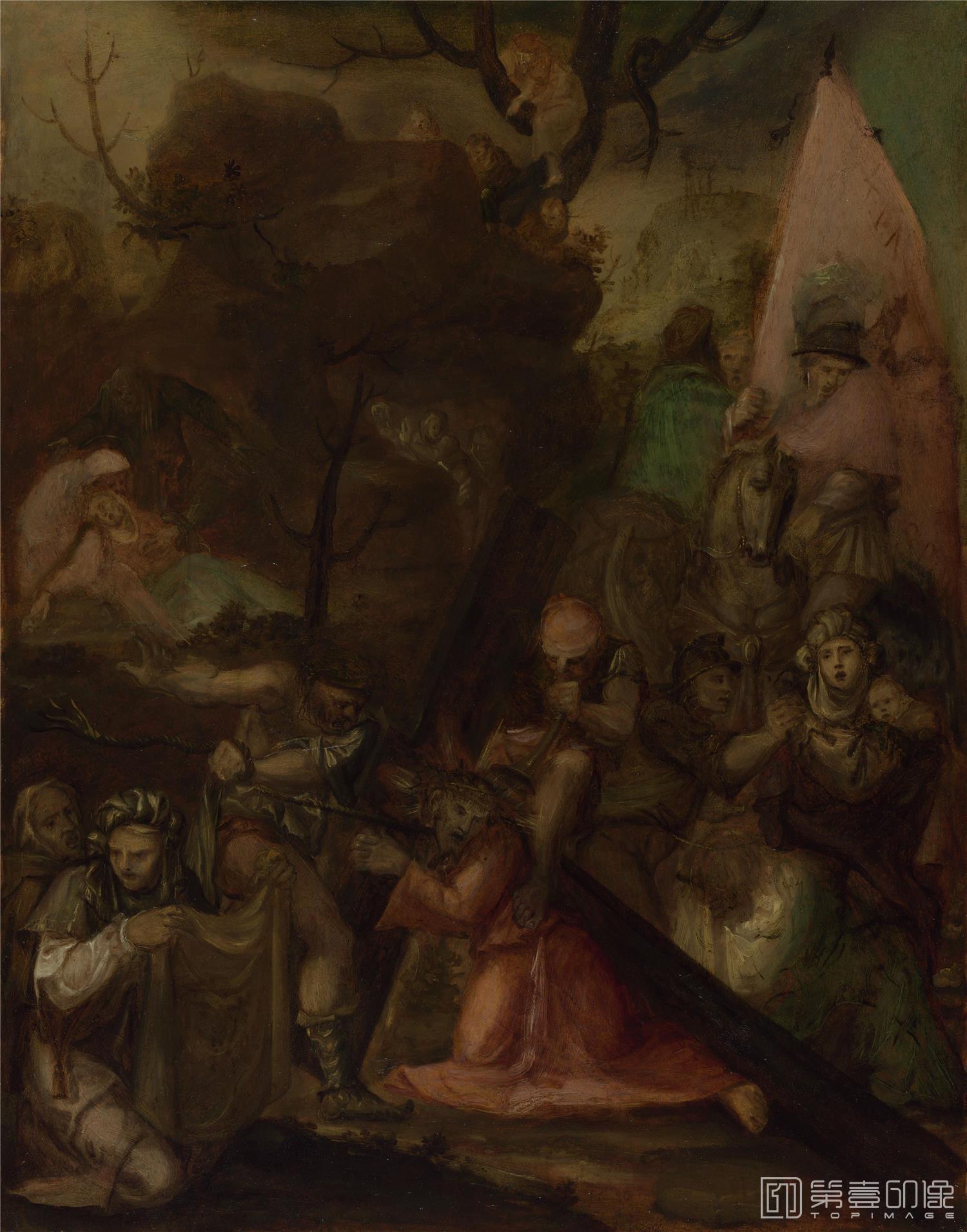 油画-大英博物馆-Polidoro da Caravaggio-The Way to Calvary