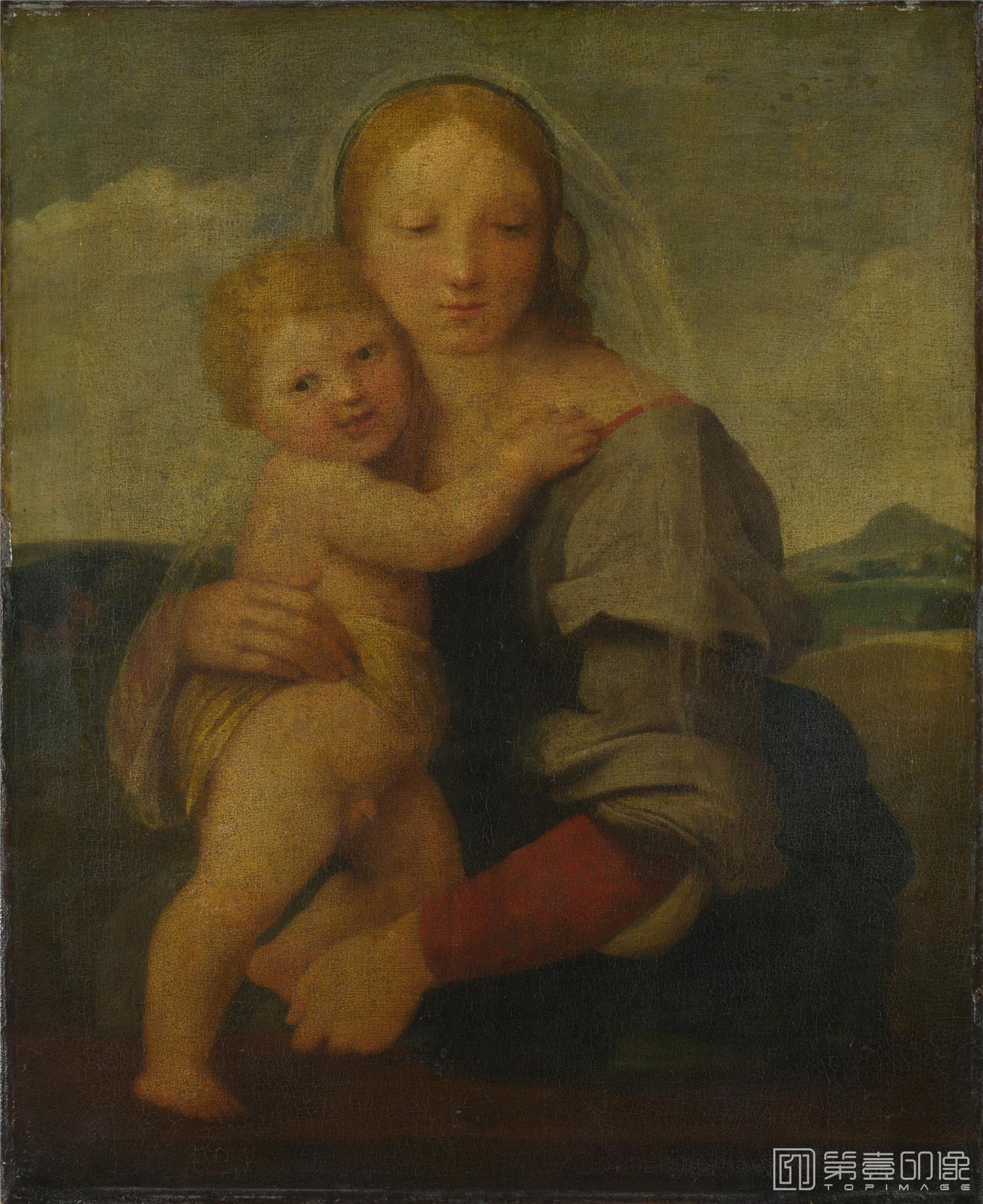 油画-大英博物馆-Raphael-The Madonna and Child (The Mackintosh Madonna)