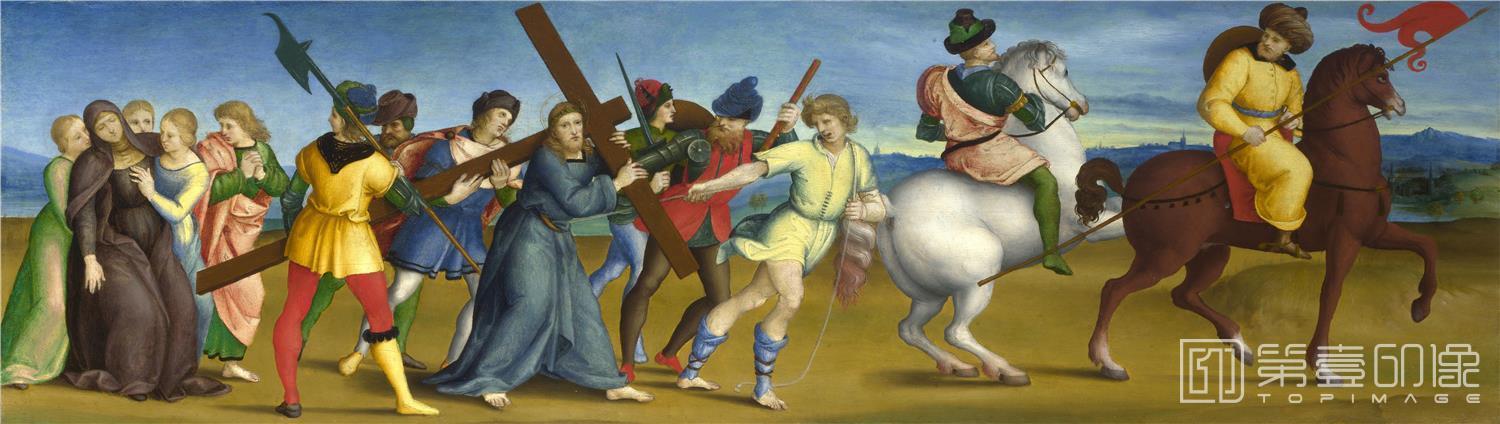 油画-大英博物馆-Raphael-The Procession to Calvary