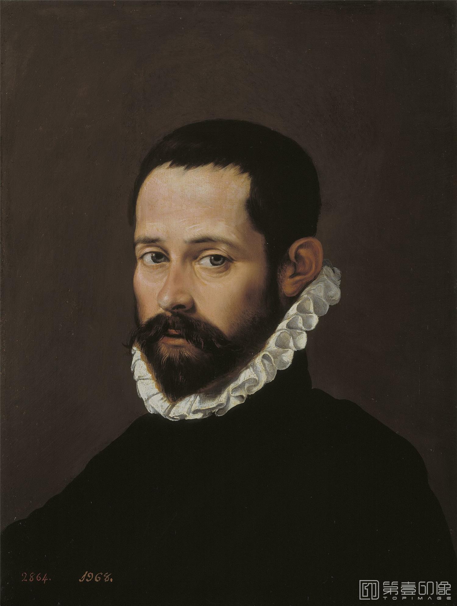 油画-西班牙普拉多美术馆-Anónimo-Diego Hurtado de Mendoza-45 cm x 33 cm