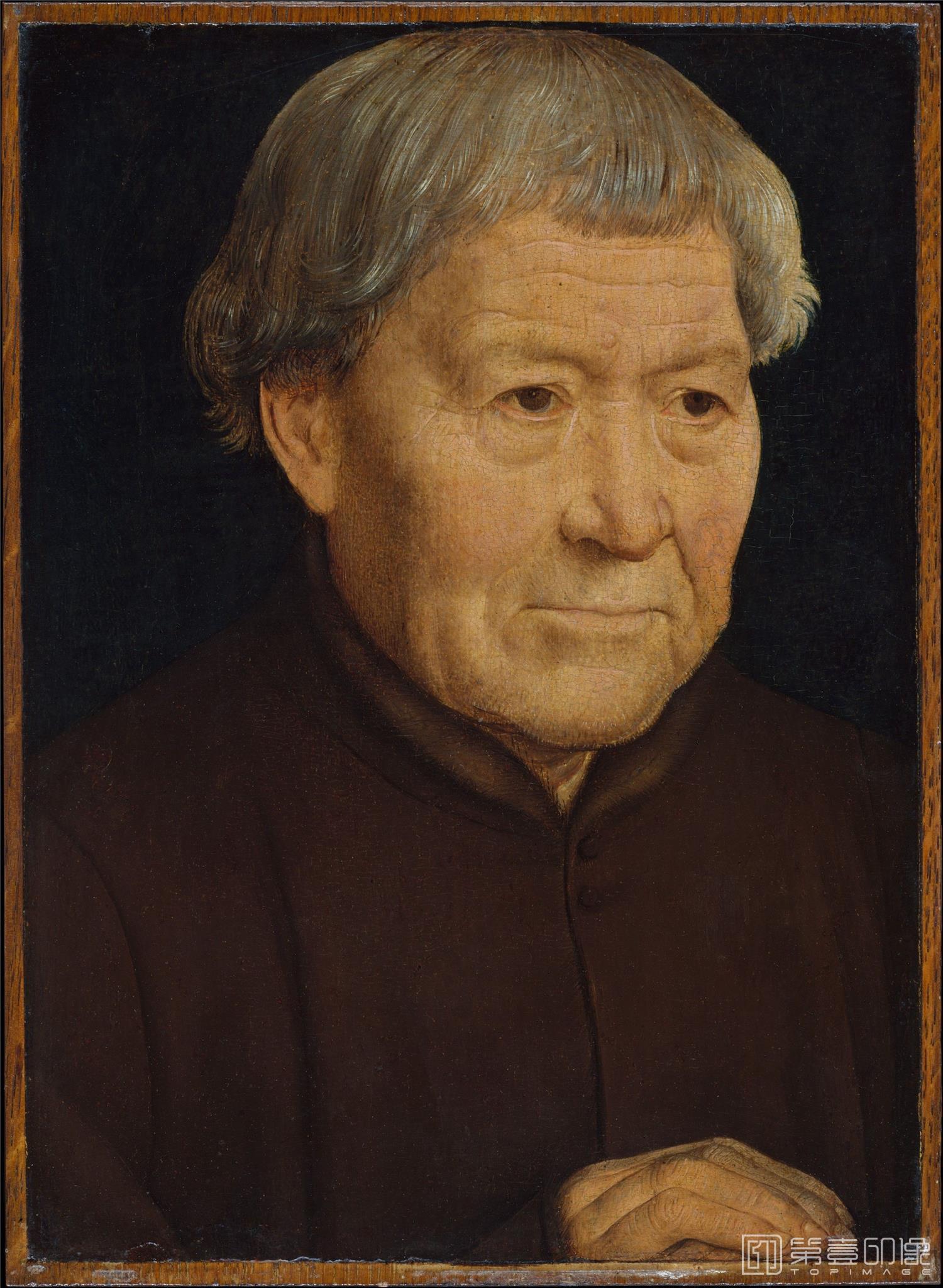 油画-美国纽约大都会美术馆油画藏-Hans Memling-Portrait of an Old Man1048