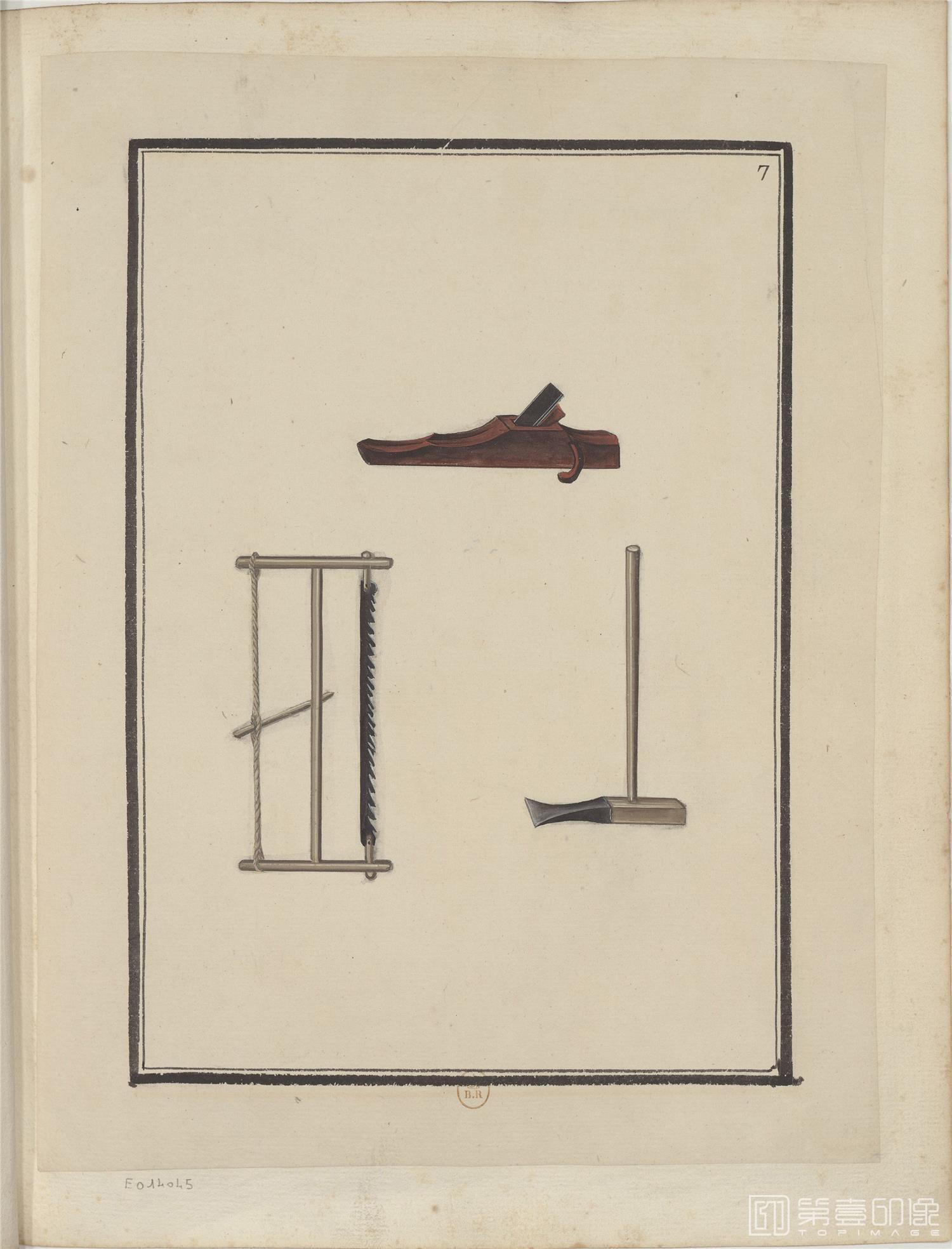 手绘-中国建筑彩绘笔记.工具与样式.Essai sur l'architecture chinoise.2册.18世纪-024