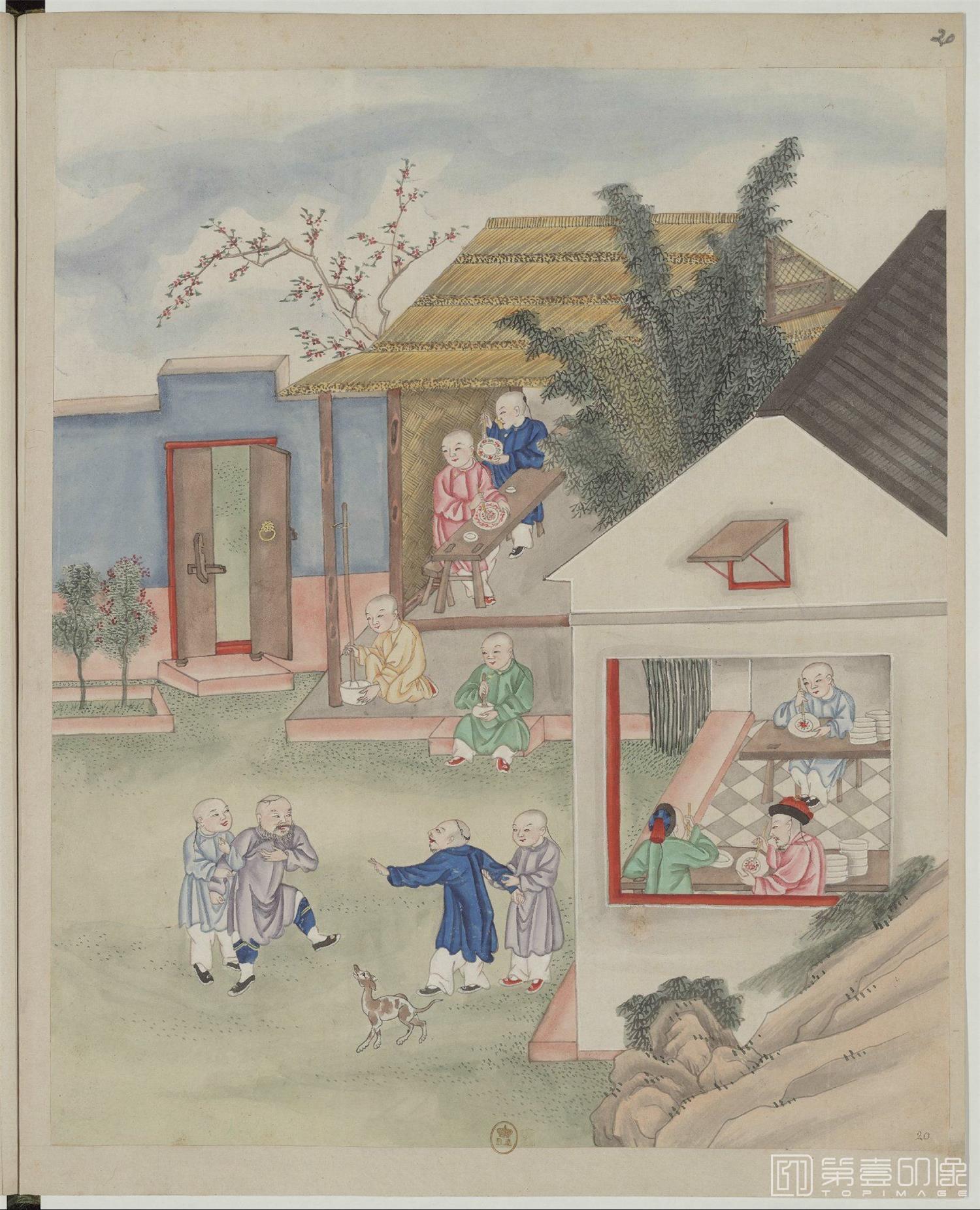 水粉画-中国自然历史绘画.瓷器制造.水粉和通草画册.两本.19世纪-026