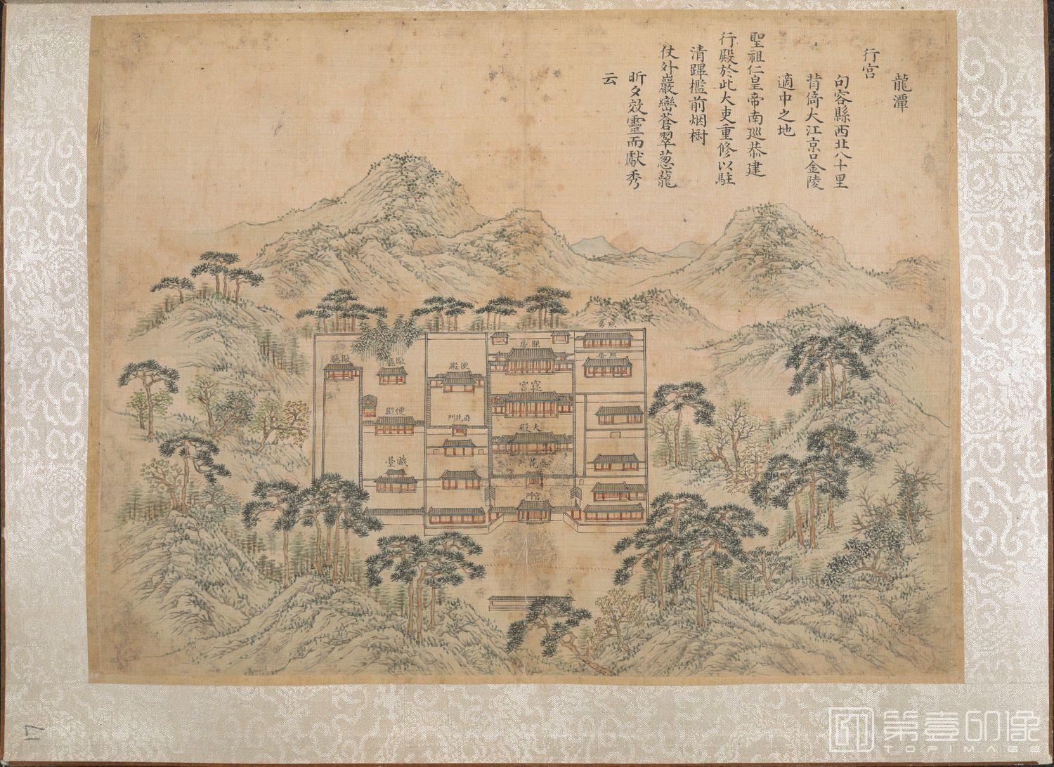 手绘-乾隆南巡驻跸图页23帧HD-17.龙潭行宫.句容县西北八十里 40×29.5cm