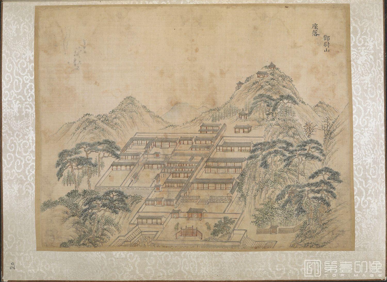 手绘-乾隆南巡驻跸图页23帧HD-20.邓尉山座落.苏州 40×29.5cm