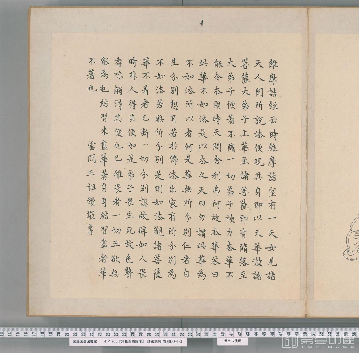 书法-白描罗汉.康煕56年-015