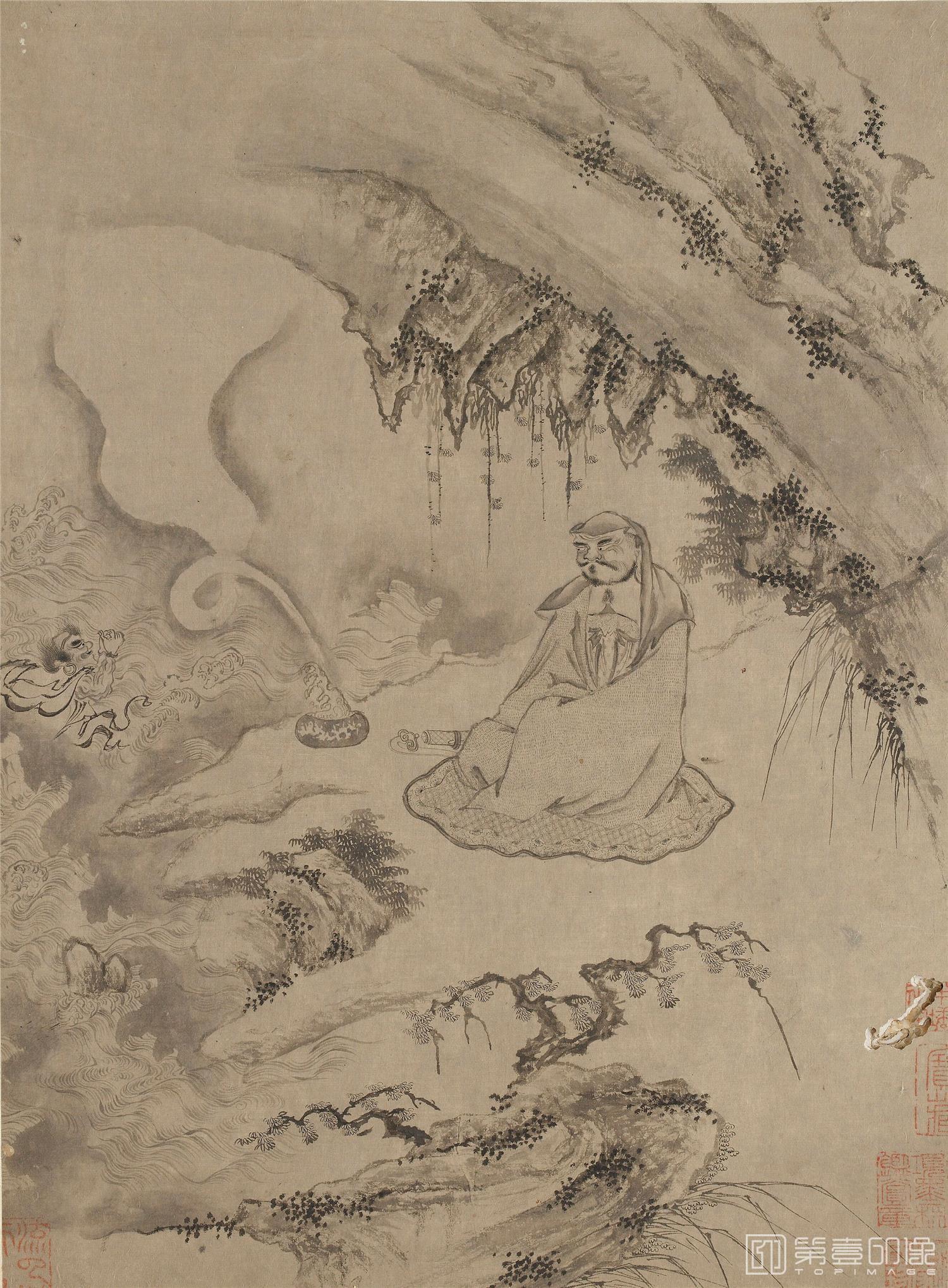 手绘-十八罗汉图册-FS-7410_24 44.8×32cm 手绘-十八罗汉图册-FS-7410_24 44.8×32cm