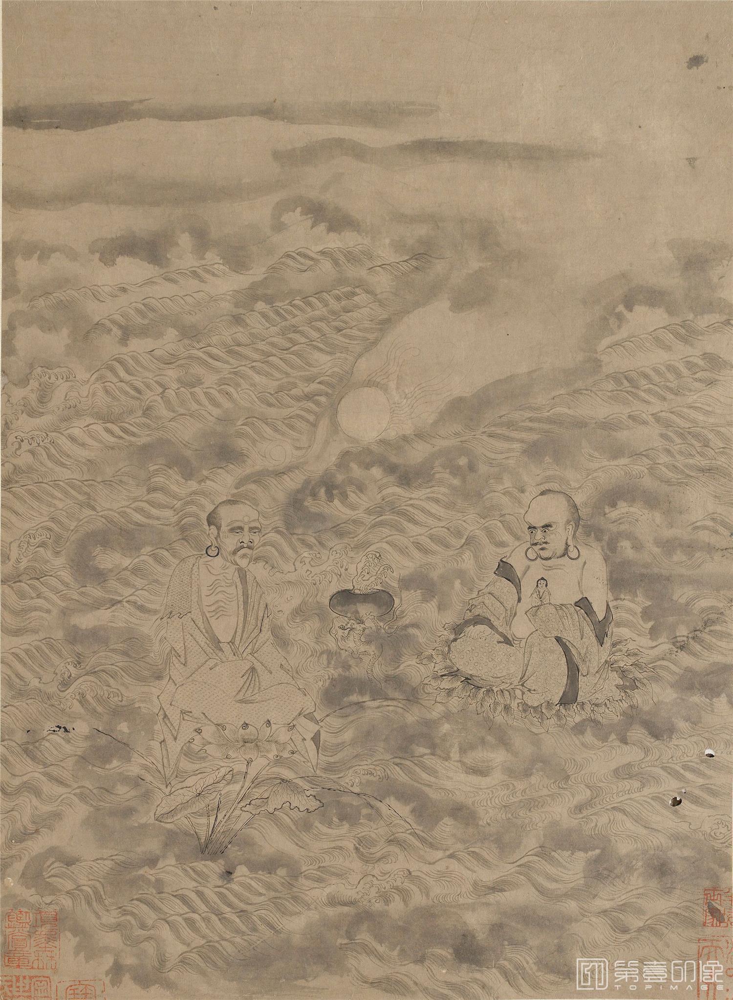 手绘-十八罗汉图册-FS-7410_25 44.8×32cm 手绘-十八罗汉图册-FS-7410_25 44.8×32cm