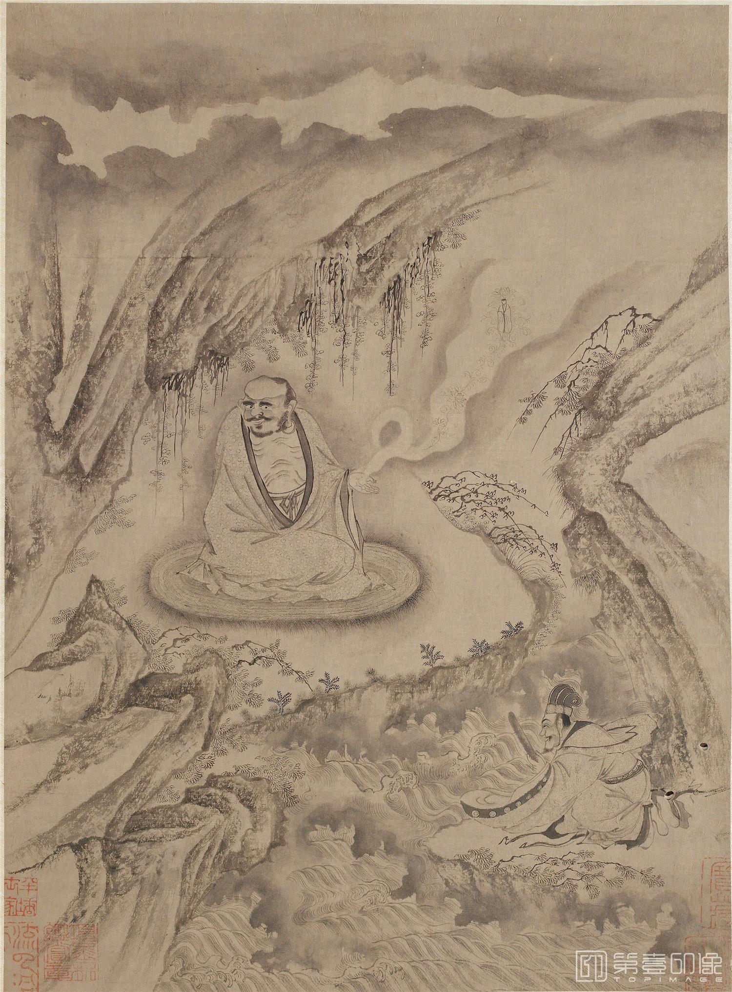 手绘-十八罗汉图册-FS-7410_27 44.8×32cm 手绘-十八罗汉图册-FS-7410_27 44.8×32cm