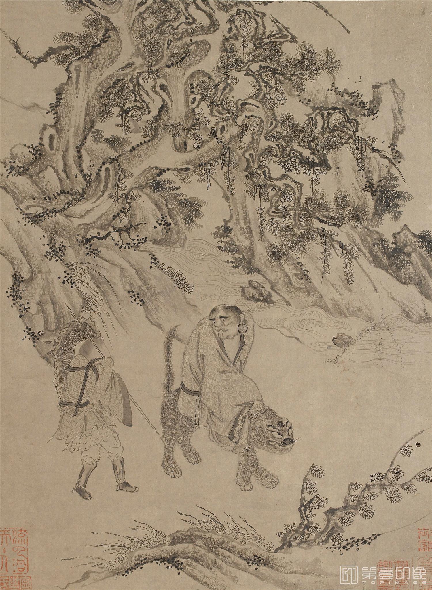 手绘-十八罗汉图册-FS-7410_28 44.8×32cm 手绘-十八罗汉图册-FS-7410_28 44.8×32cm