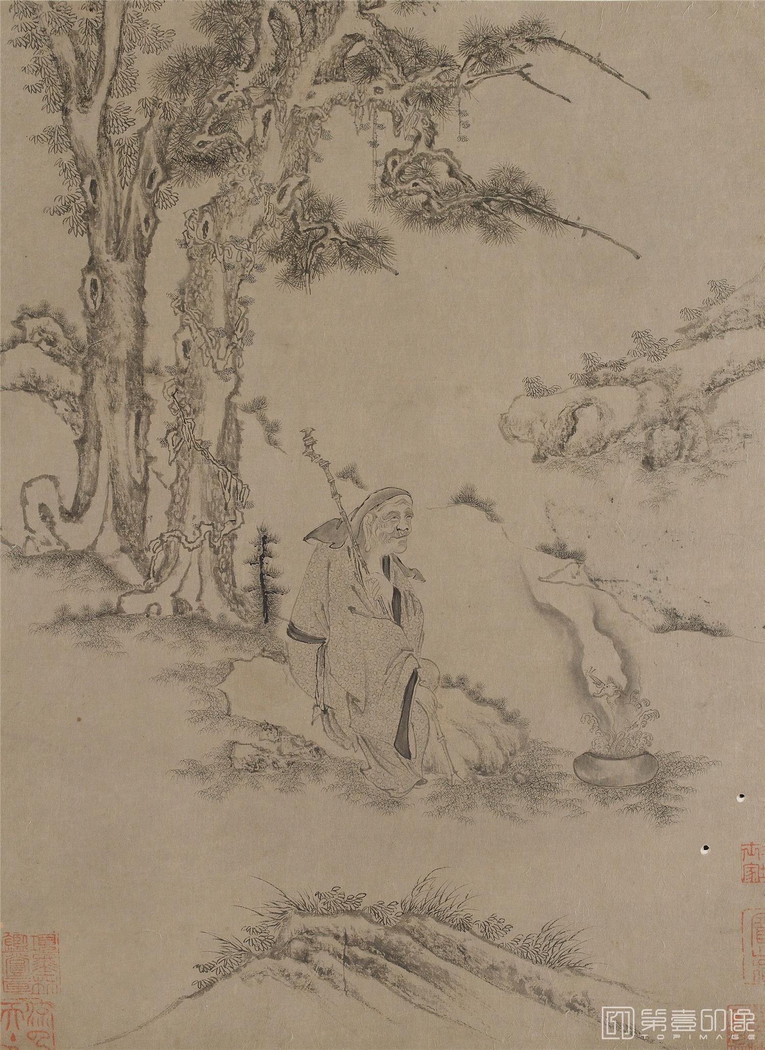 手绘-十八罗汉图册-FS-7410_32 44.8×32cm 手绘-十八罗汉图册-FS-7410_32 44.8×32cm