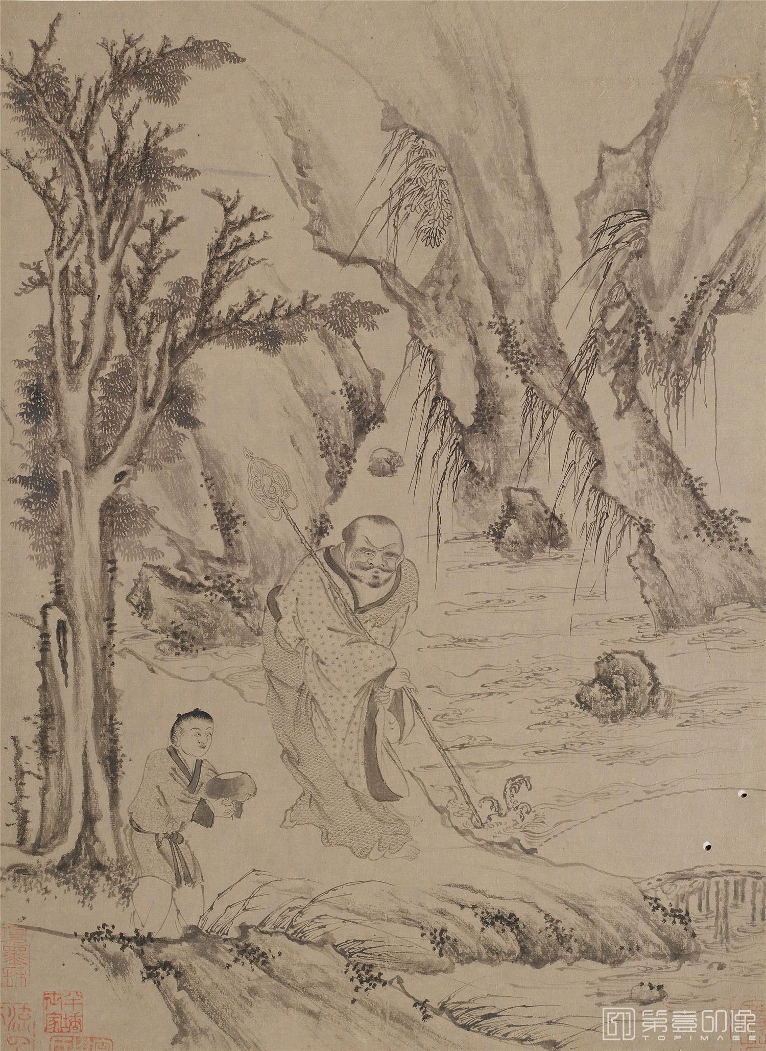 手绘-十八罗汉图册-FS-7410_33 44.8×32cm