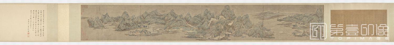 国画-摹王维笔意江山雪霁图卷 41×278.3