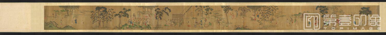 国画-十八学士聚会图卷 29.9×406.3