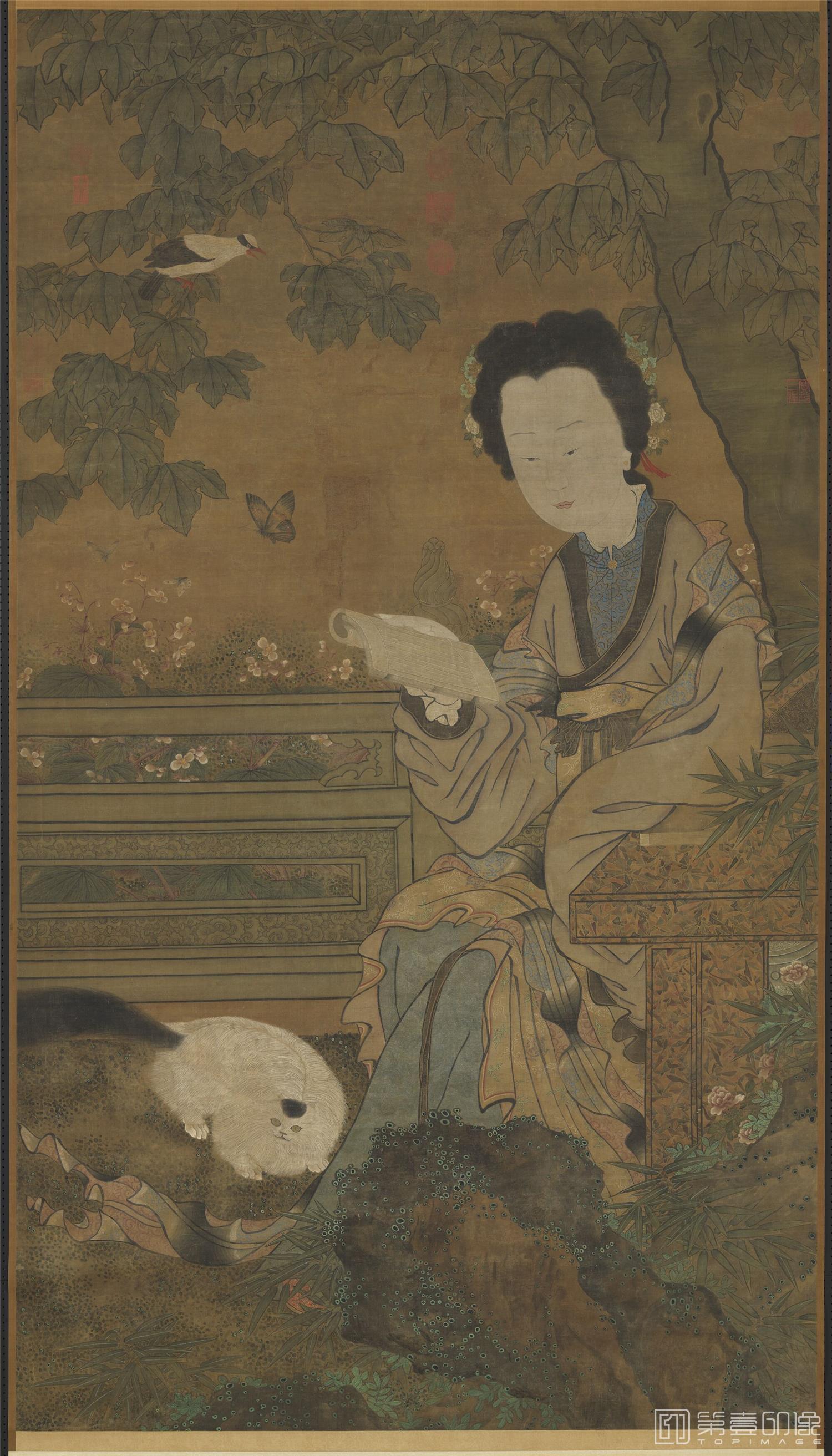 国画-仕女图轴 180.9x102.1