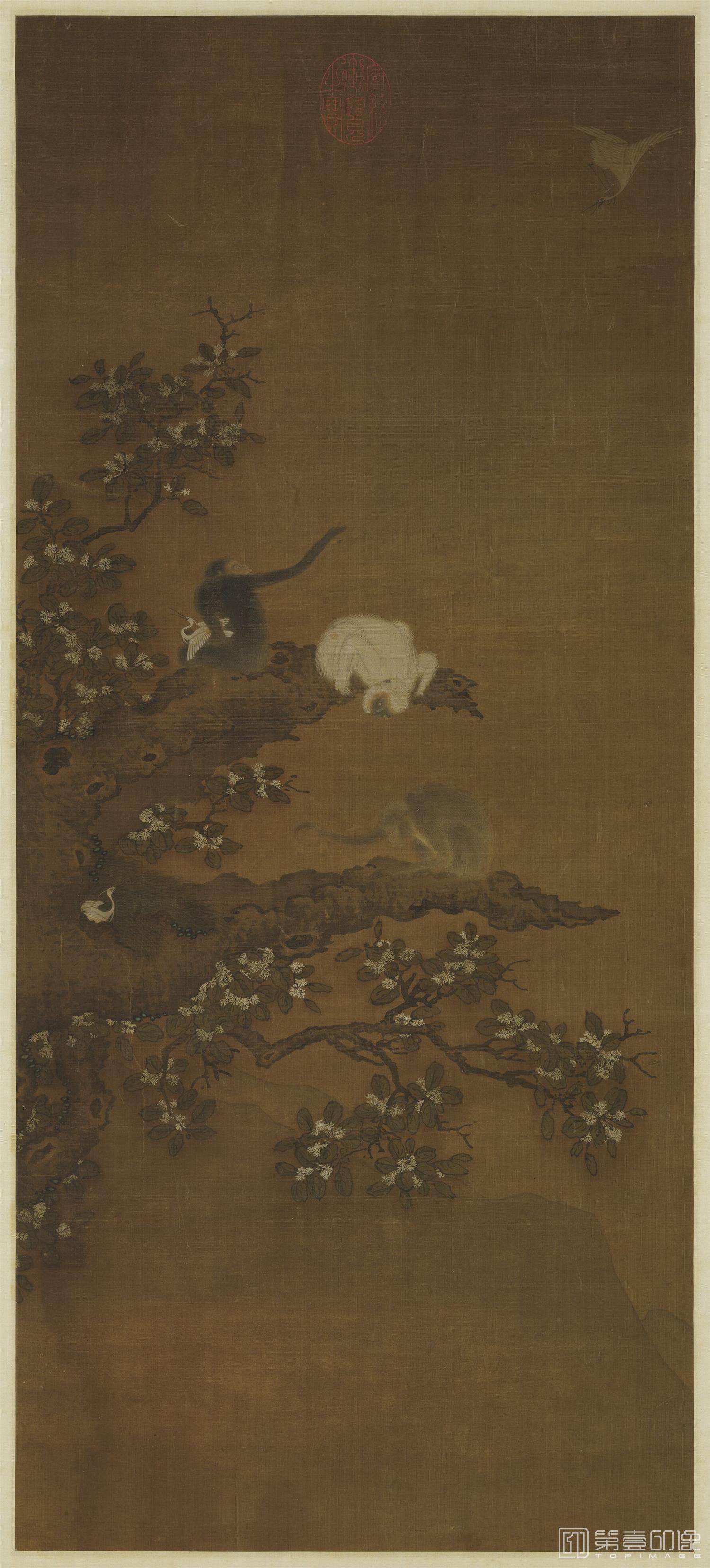 国画-三元得鹭图 72.7x32.1