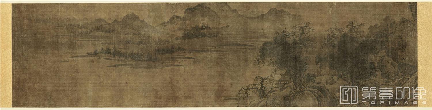 手绘-潇湘八景图卷四 90.7×23.4 普林斯顿大学艺术博物馆