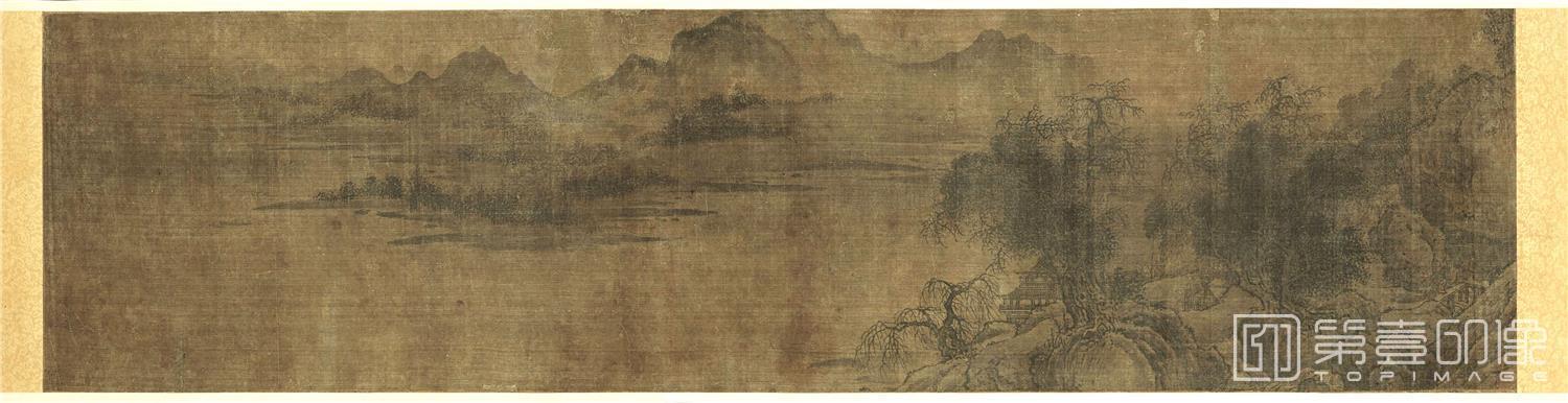 手绘-潇湘八景-远浦归帆 90.7×23.4 普林斯顿大学艺术博物馆