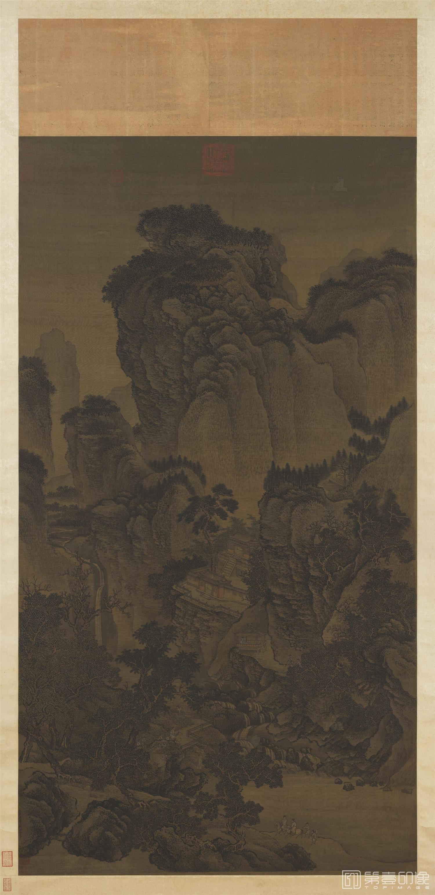 国画-江参摹庐山图轴 183.5x99.3