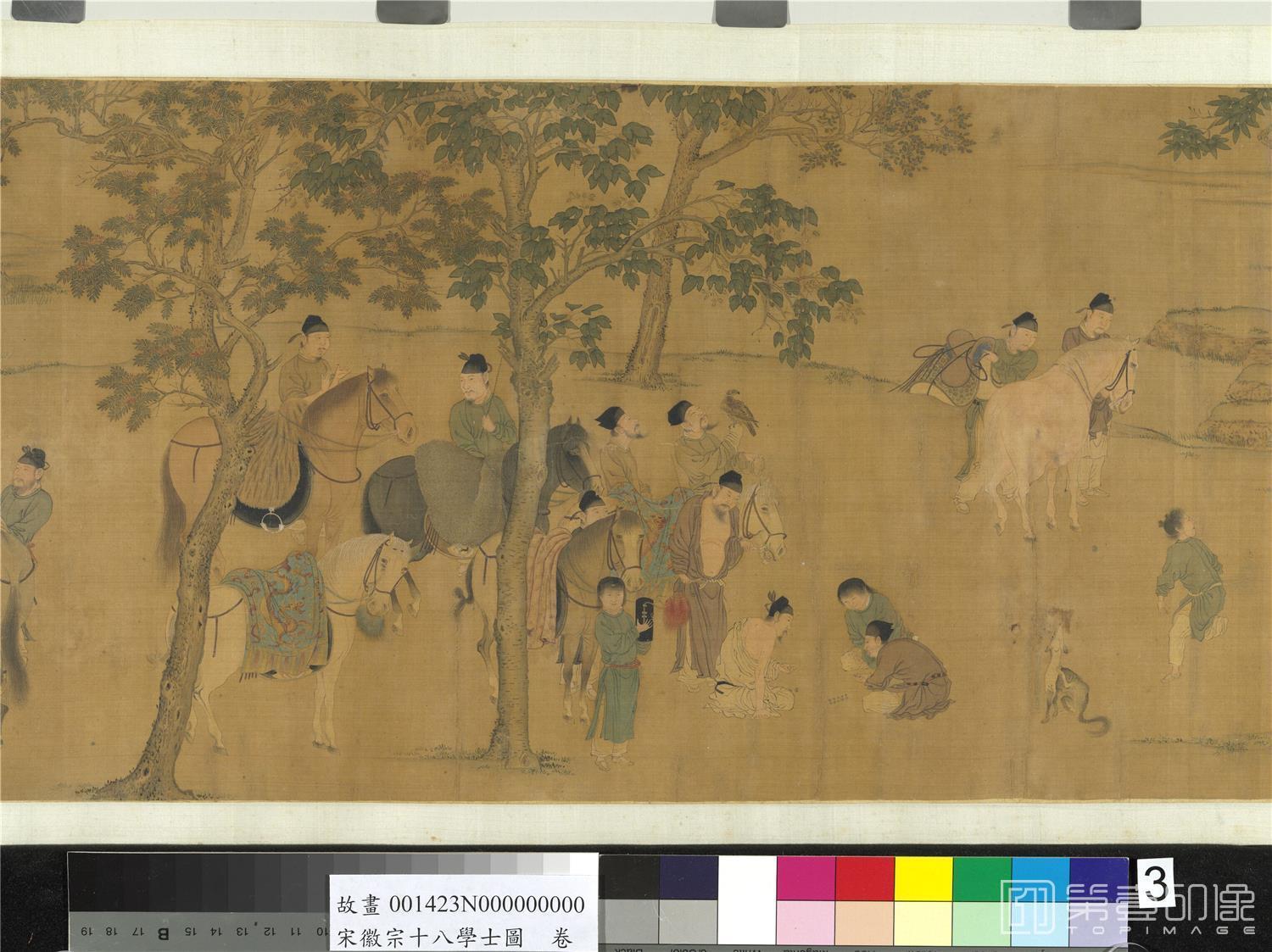 国画-十八学士图卷 28.2x550.2