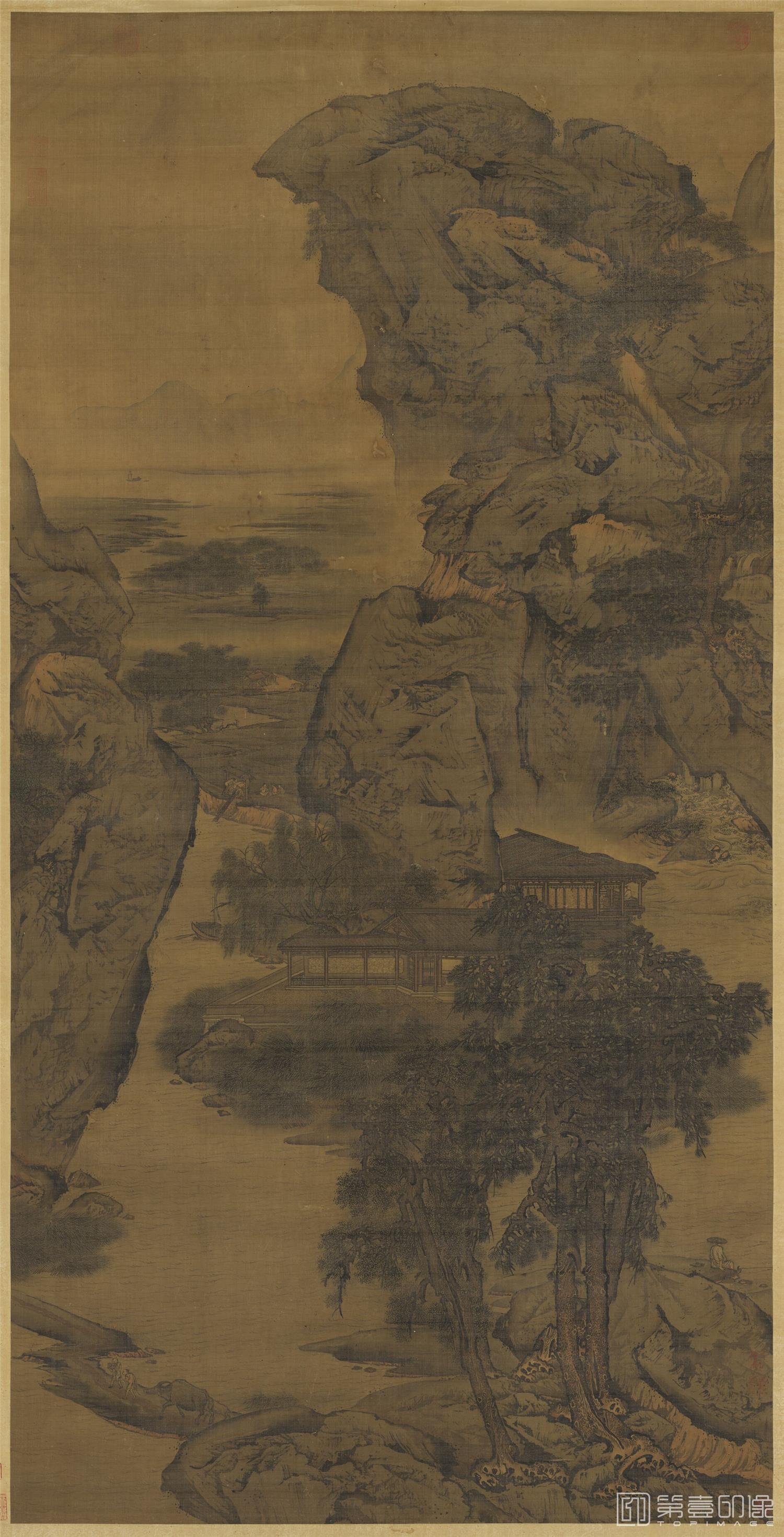手绘-四乐图轴 192.6x97.2